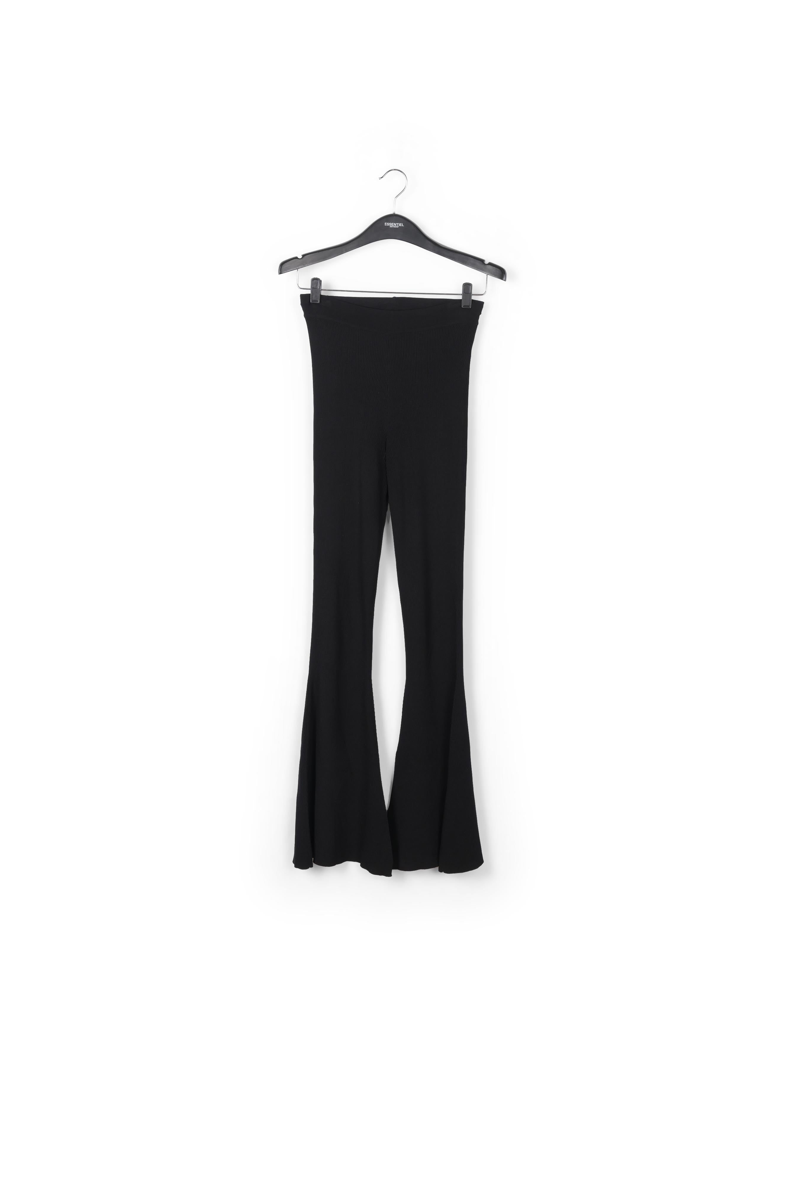 Black flared knitted pants RE—SSENTIEL | Essentiel second hand