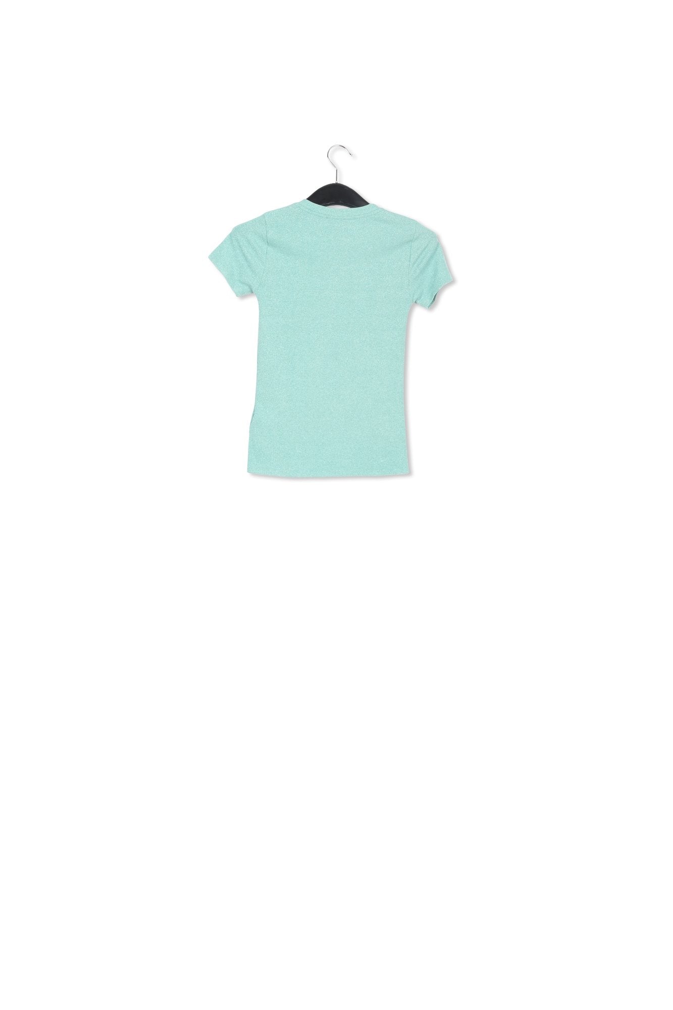 Turquoise lurex T-shirt RE—SSENTIEL | Essentiel second hand
