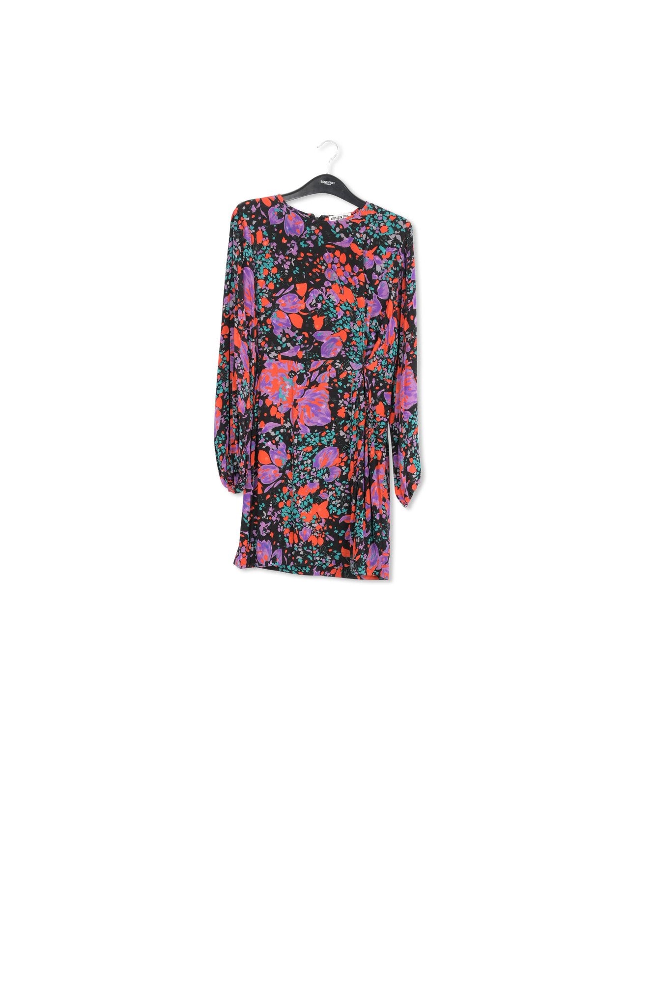 Black silk jacquard mini dress RE—SSENTIEL | Essentiel second hand