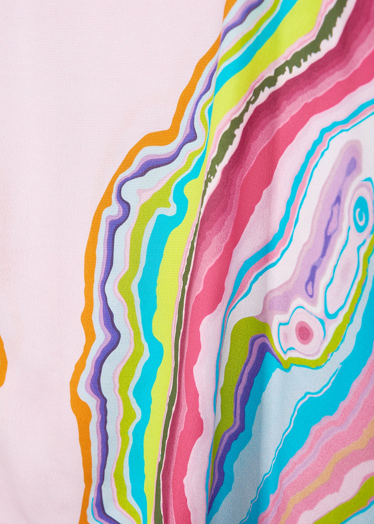 Lilac oversized top with multicolor print RE—SSENTIEL | Essentiel second hand