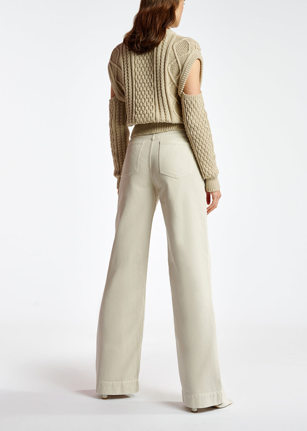 Jean blanc cassé aux jambes larges RE—SSENTIEL | Essentiel second hand