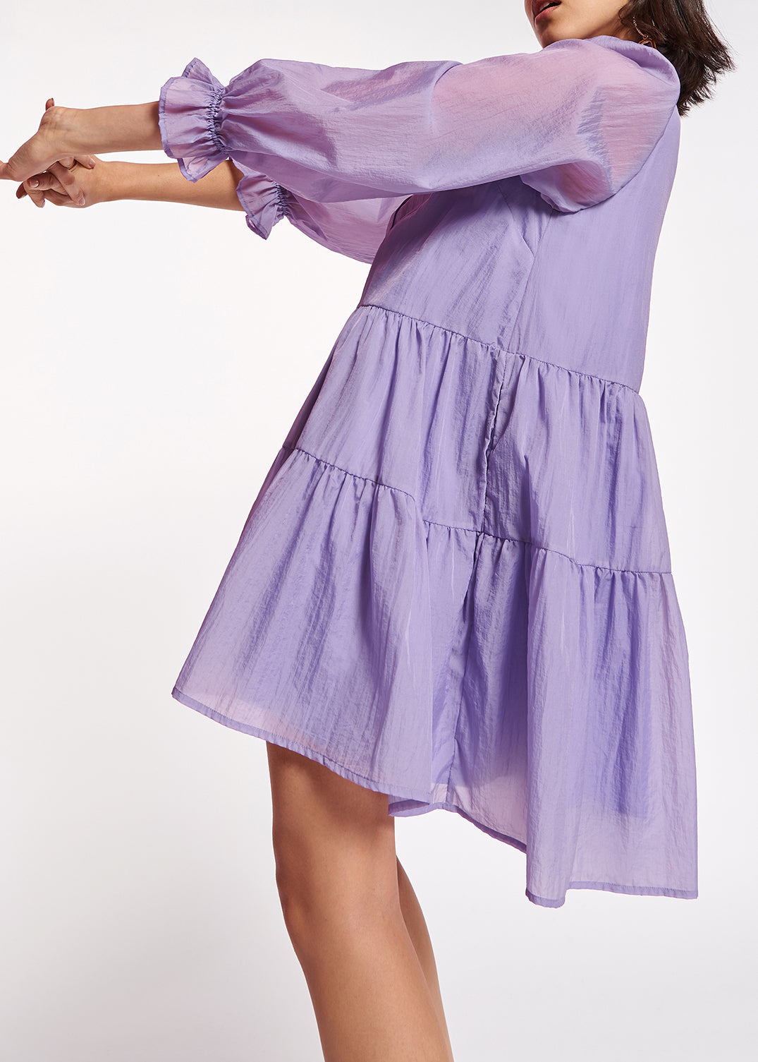 Mini-robe mauve à volants RE—SSENTIEL | Essentiel second hand