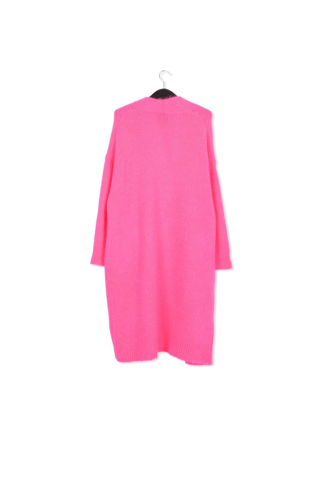 Cardigan midi en mohair mélangé rose néon RE—SSENTIEL | Essentiel second hand