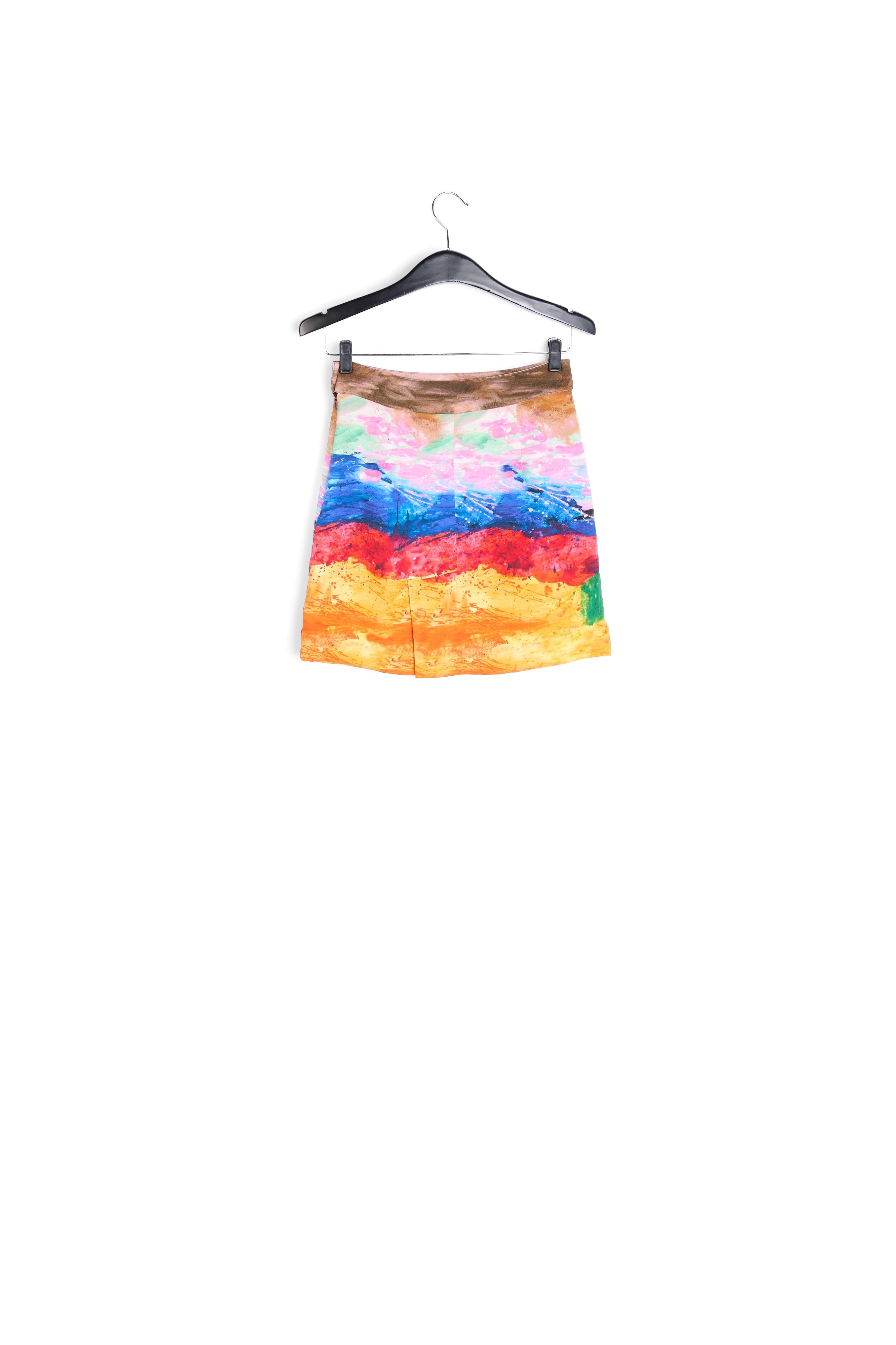 Colorful paint stroke print A-line mini skirt RE—SSENTIEL | Essentiel second hand
