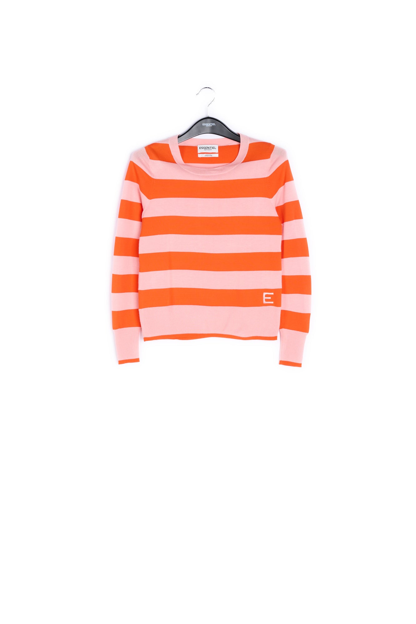 Light pink and orange striped sweater RE—SSENTIEL | Essentiel second hand