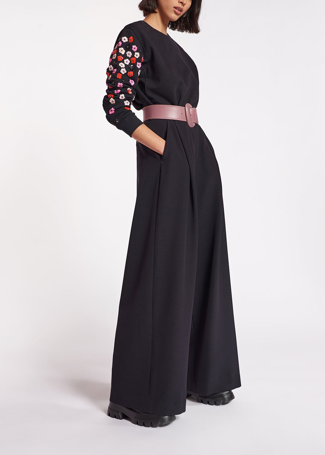 Sweat noir à  paillettes multicolores RE—SSENTIEL | Essentiel second hand