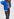 Electric blue ribbed open cardigan with accentuated trims Faume - seconde main
