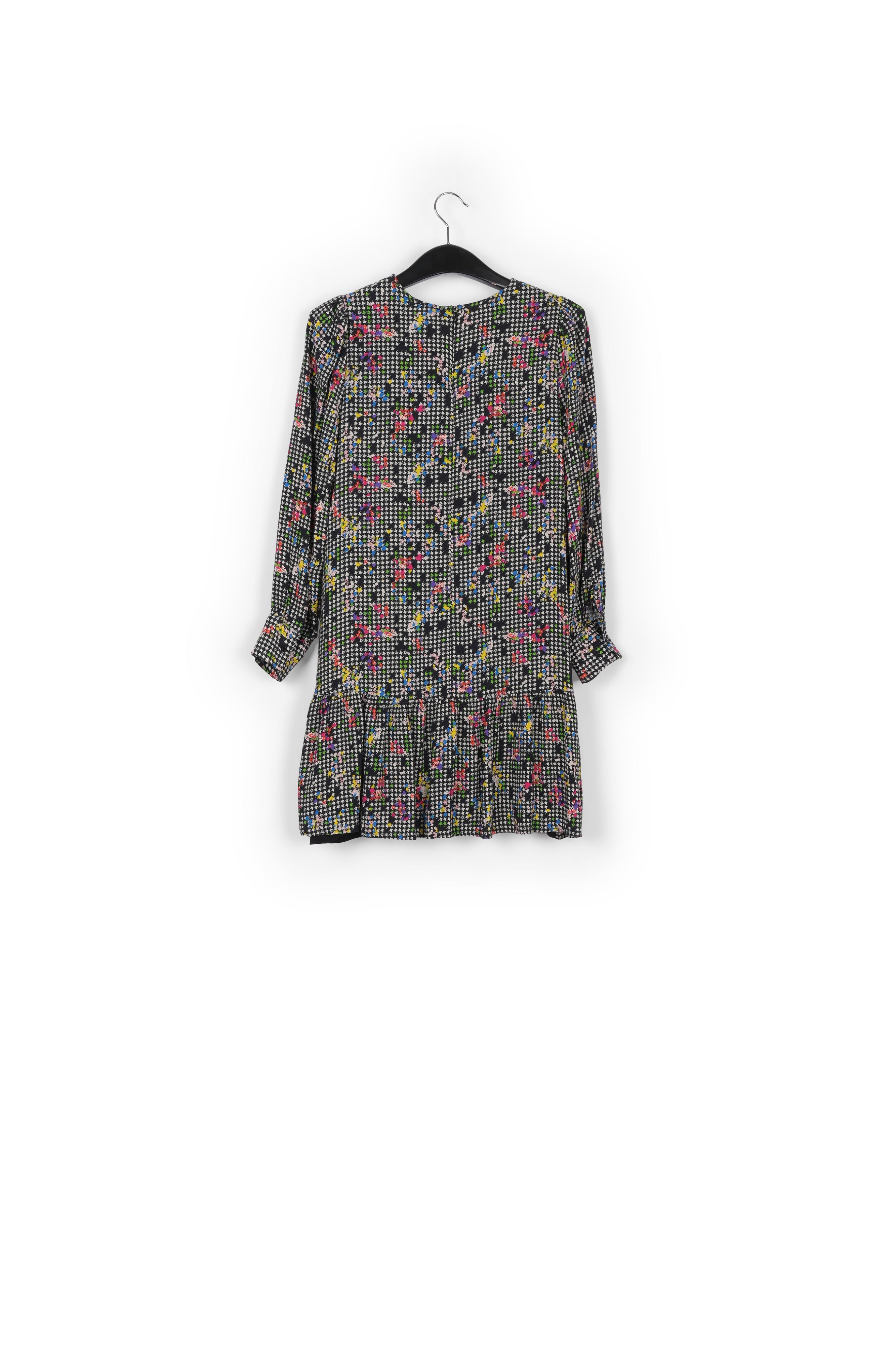 Black and white ruffled hem mini dress RE—SSENTIEL | Essentiel second hand