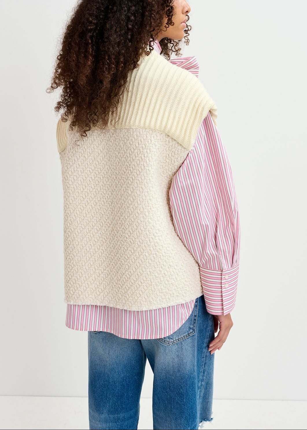 Veste sans manches en tricot écru RE—SSENTIEL | Essentiel second hand