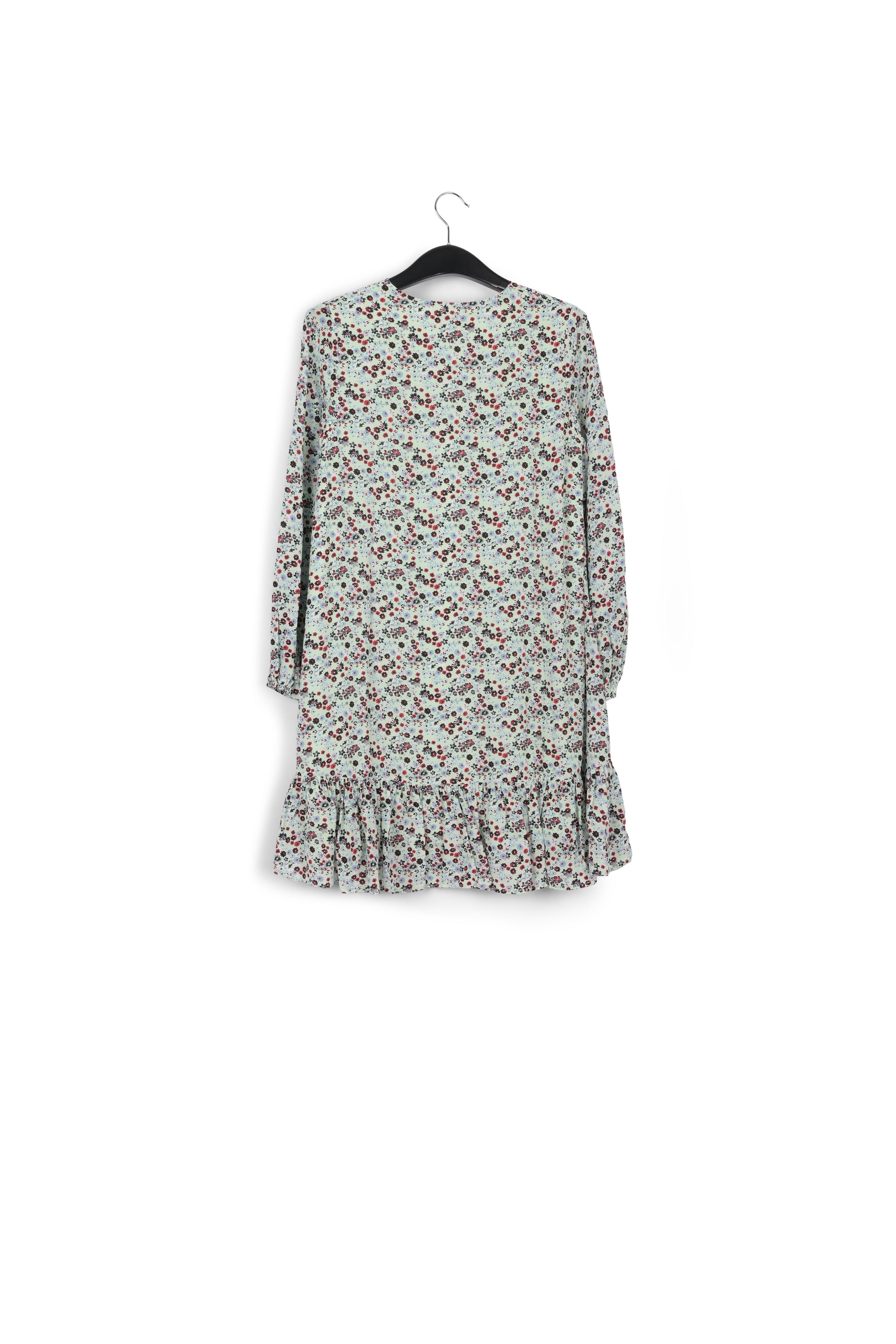Mint green floral-print wrap mini dress RE—SSENTIEL | Essentiel second hand