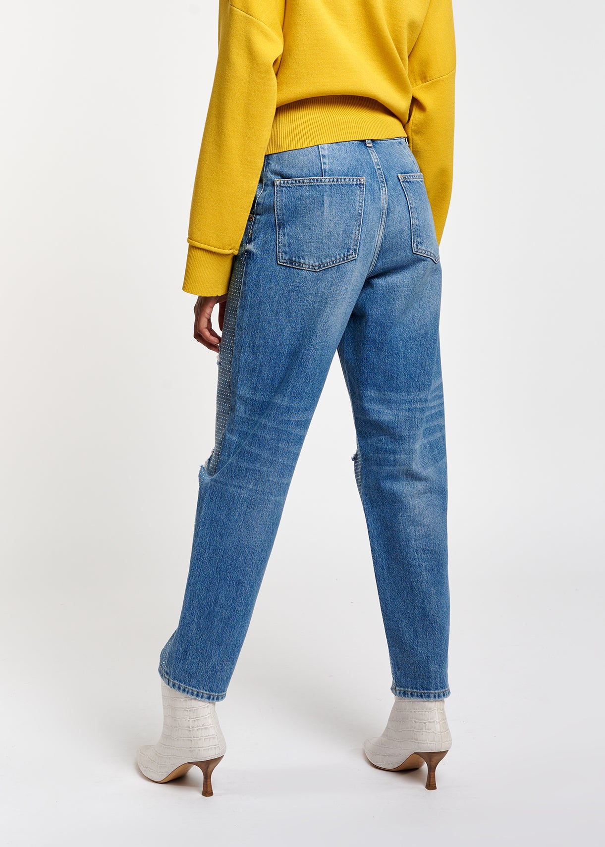 Jean délavé avec strass RE—SSENTIEL | Essentiel second hand