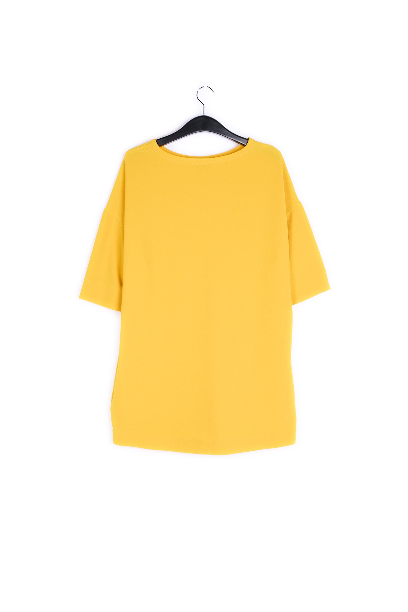 Yellow straight cut mini dress RE—SSENTIEL | Essentiel second hand