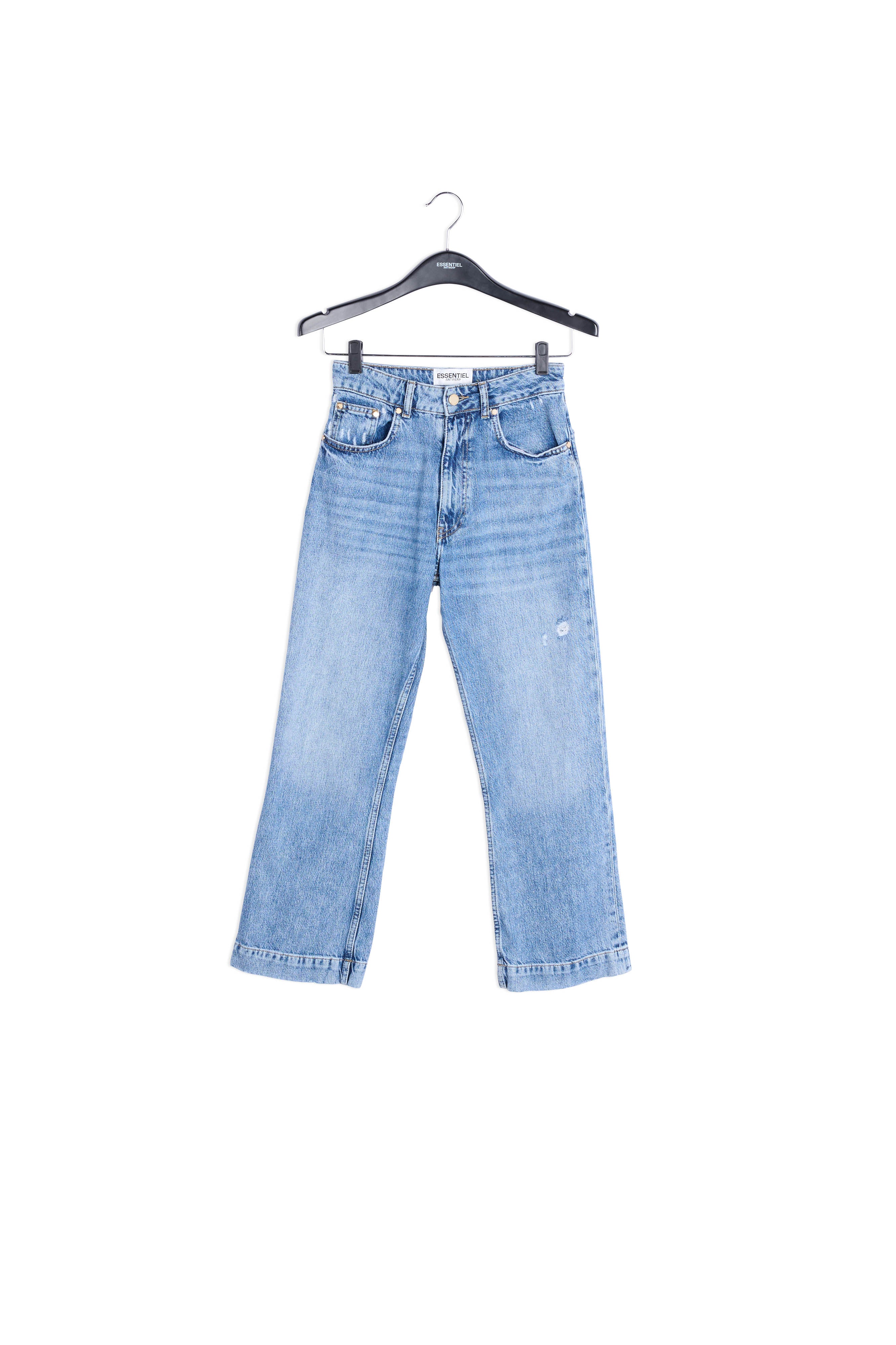 Jean bleu à taille haute et jambes évasées RE—SSENTIEL | Essentiel second hand