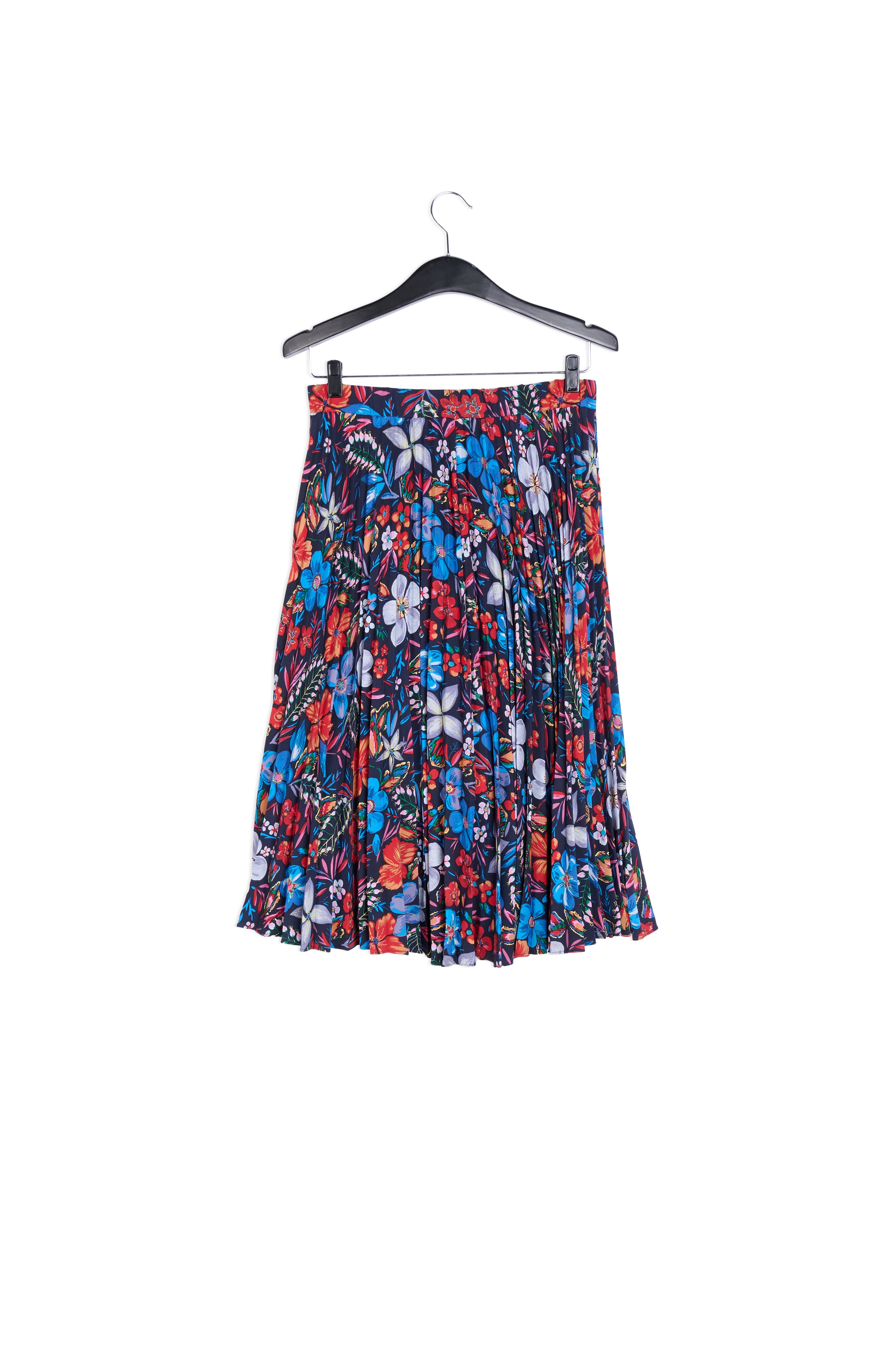 Floral print plissé midi skirt RE—SSENTIEL | Essentiel second hand