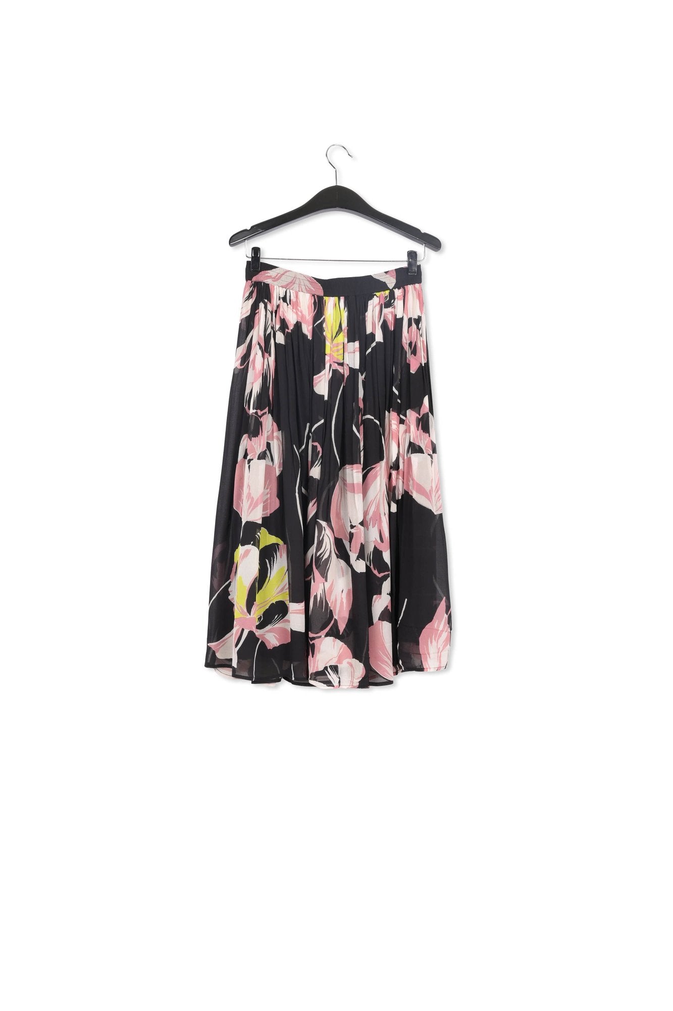 Black floral-print maxi skirt RE—SSENTIEL | Essentiel second hand