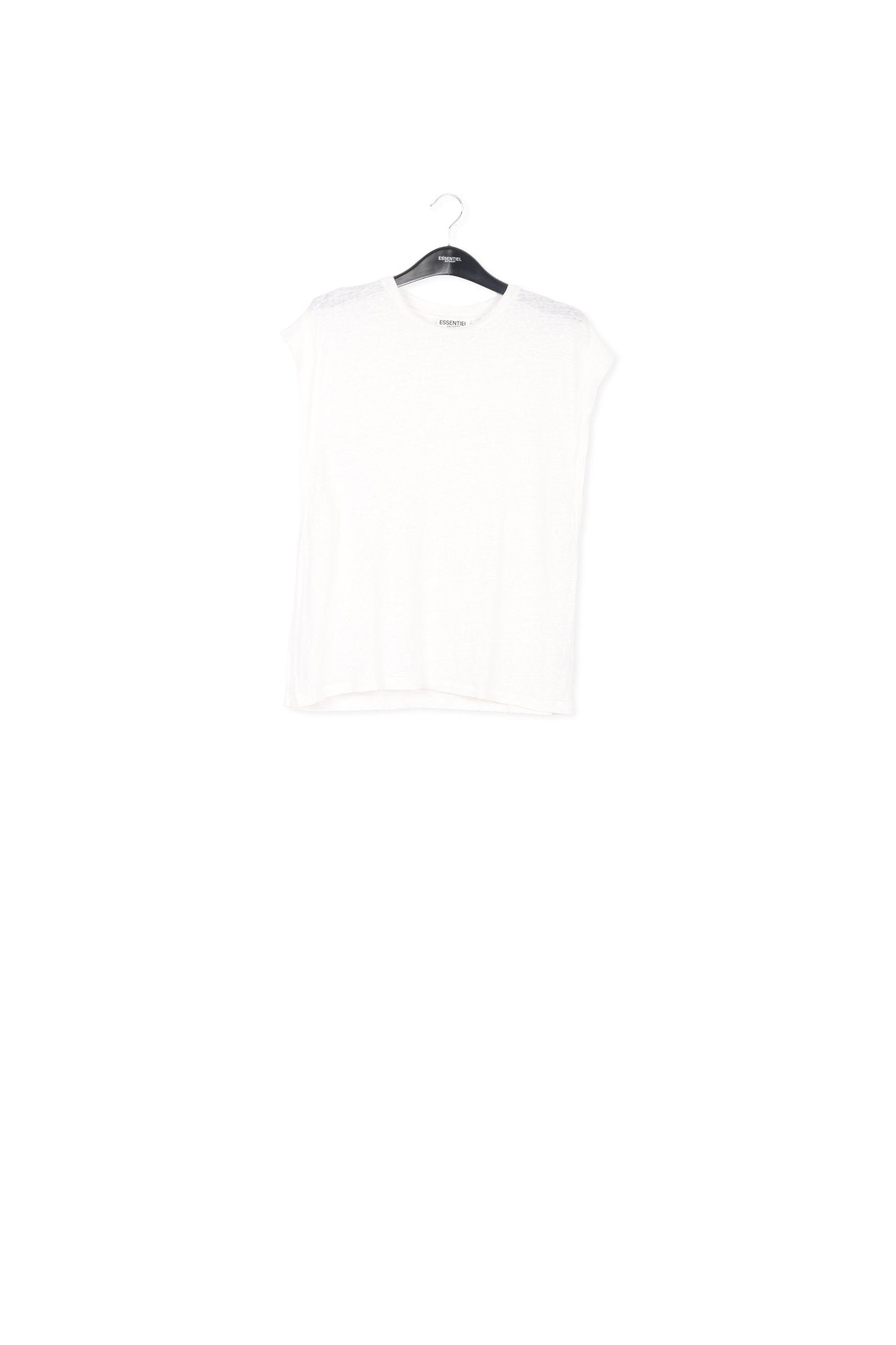 Off-white linen relaxed-fit T-shirt RE—SSENTIEL | Essentiel second hand