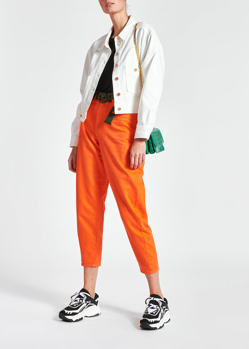 Orange high-waisted loose-fit jeans RE—SSENTIEL | Essentiel second hand