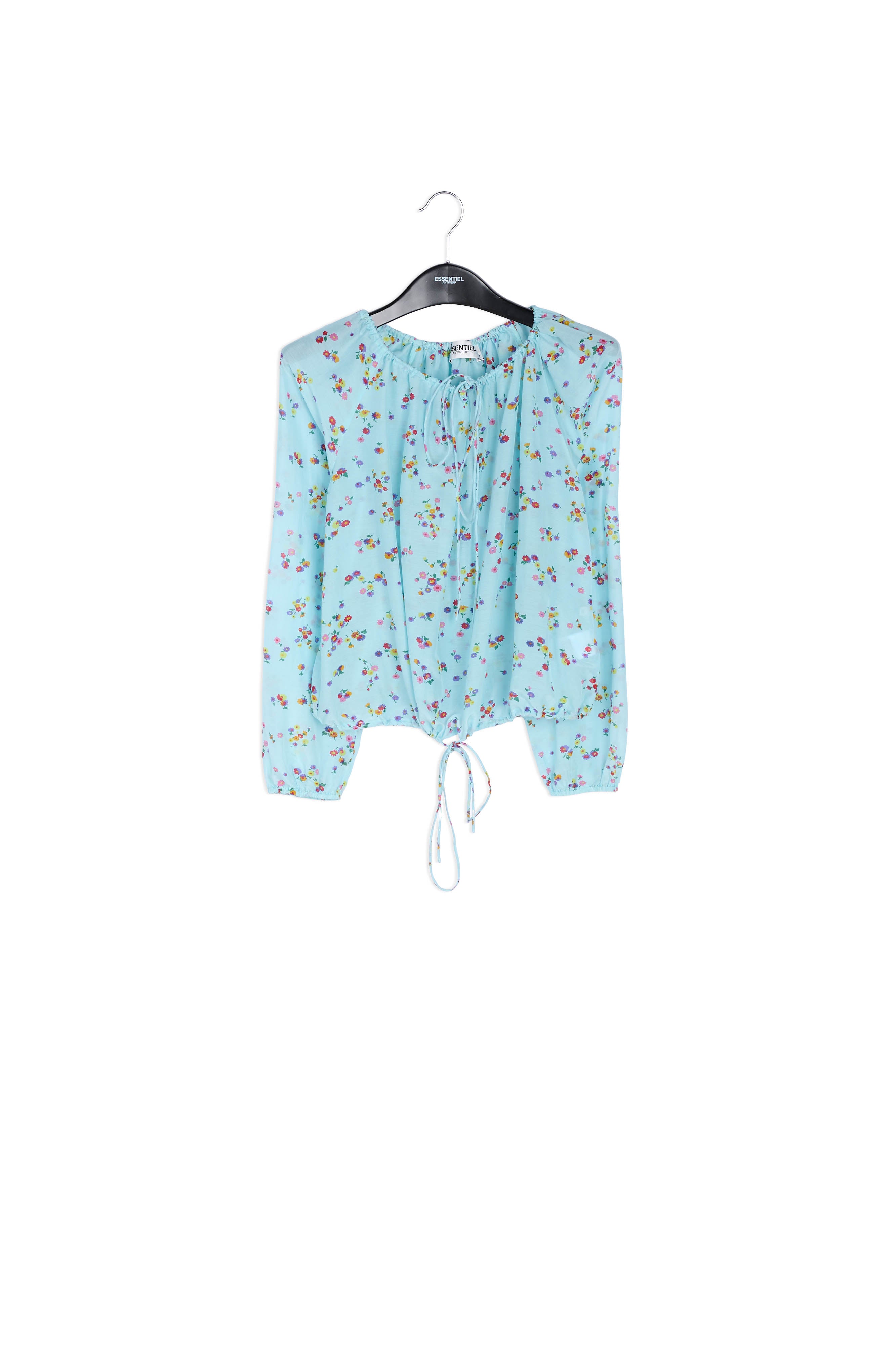 Light blue floral blouse RE—SSENTIEL | Essentiel second hand