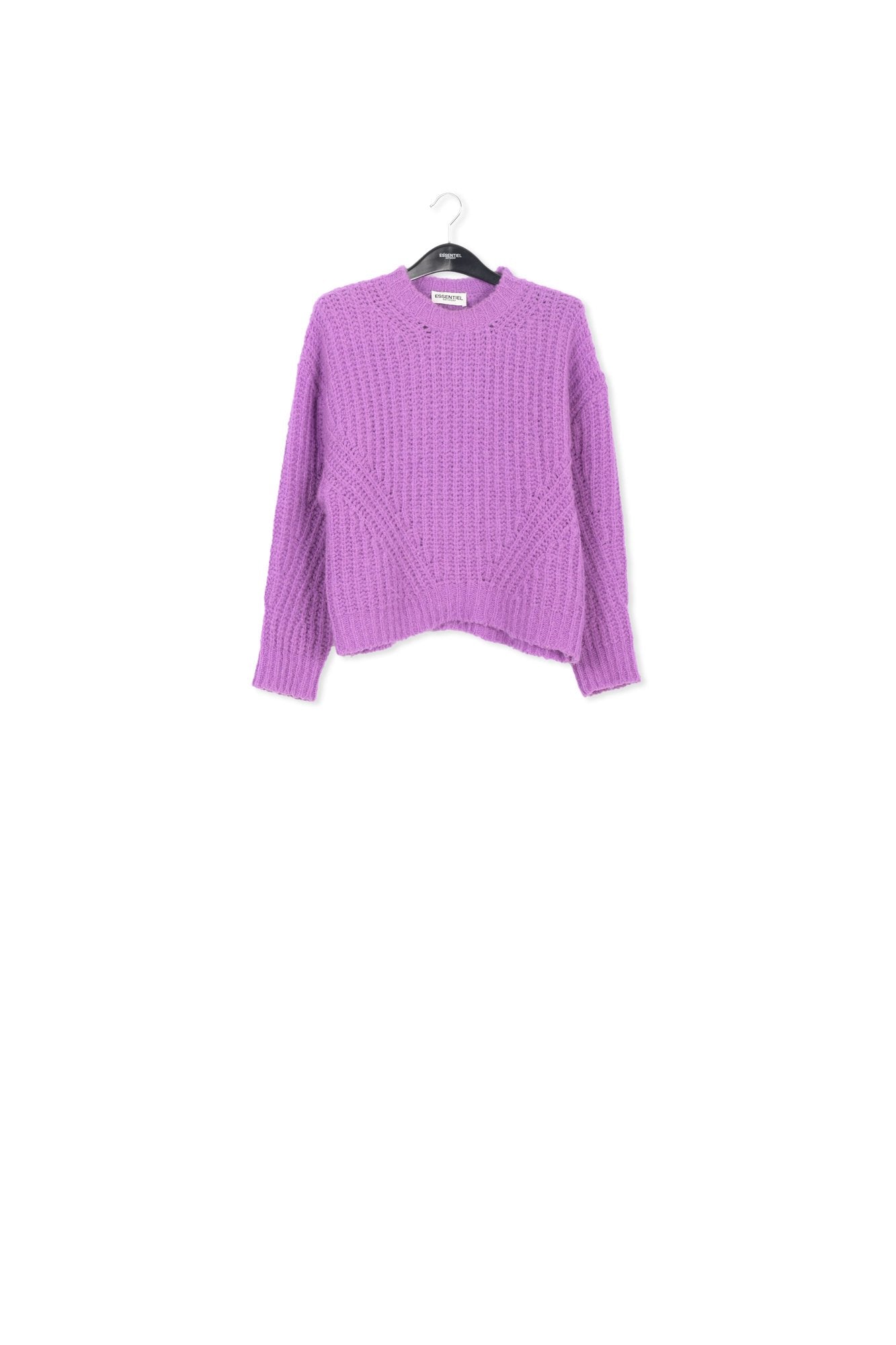 Purple rib-knitted sweater RE—SSENTIEL | Essentiel second hand
