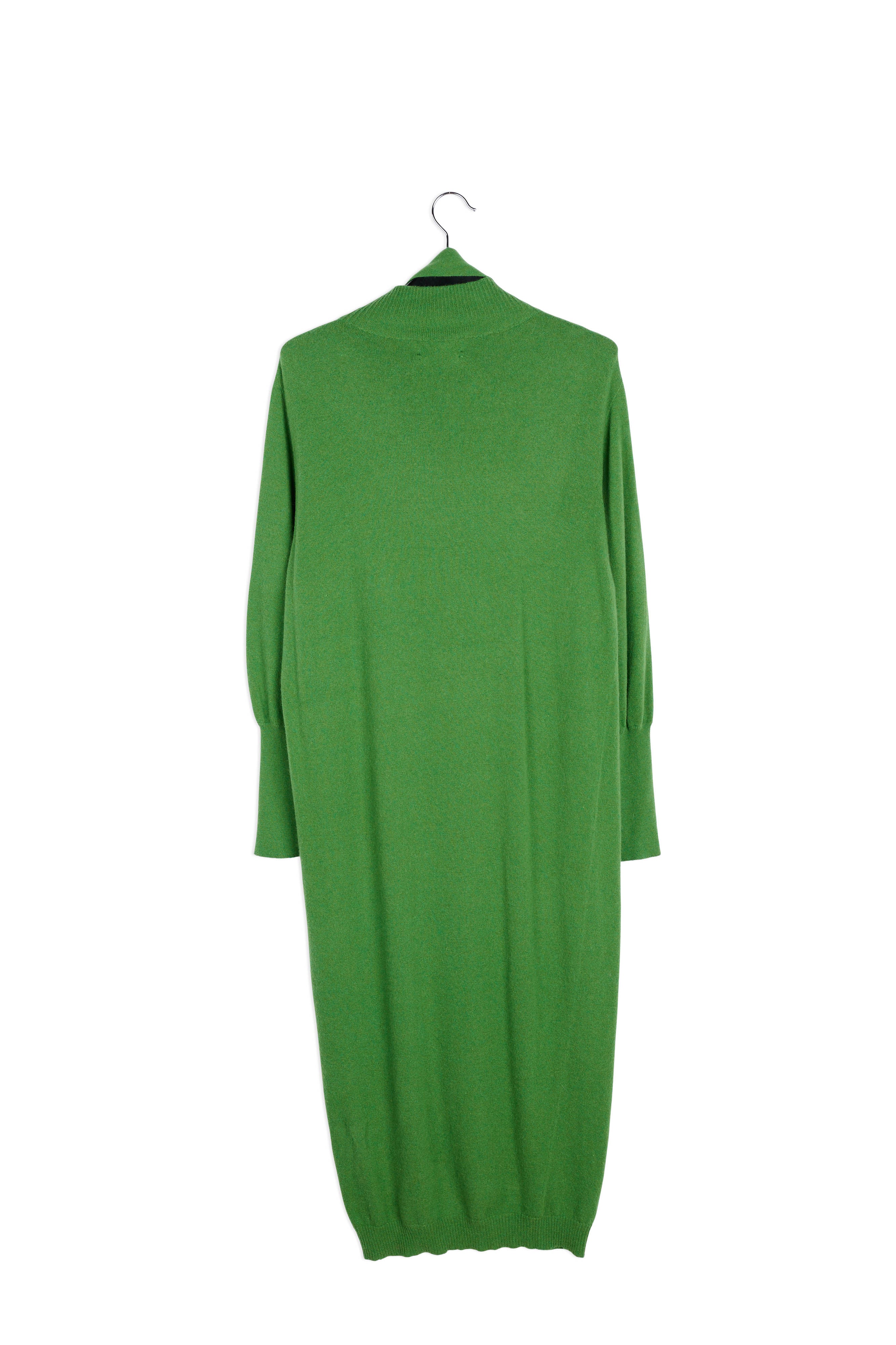 Green midi-length merino wool blend knit dress RE—SSENTIEL | Essentiel second hand