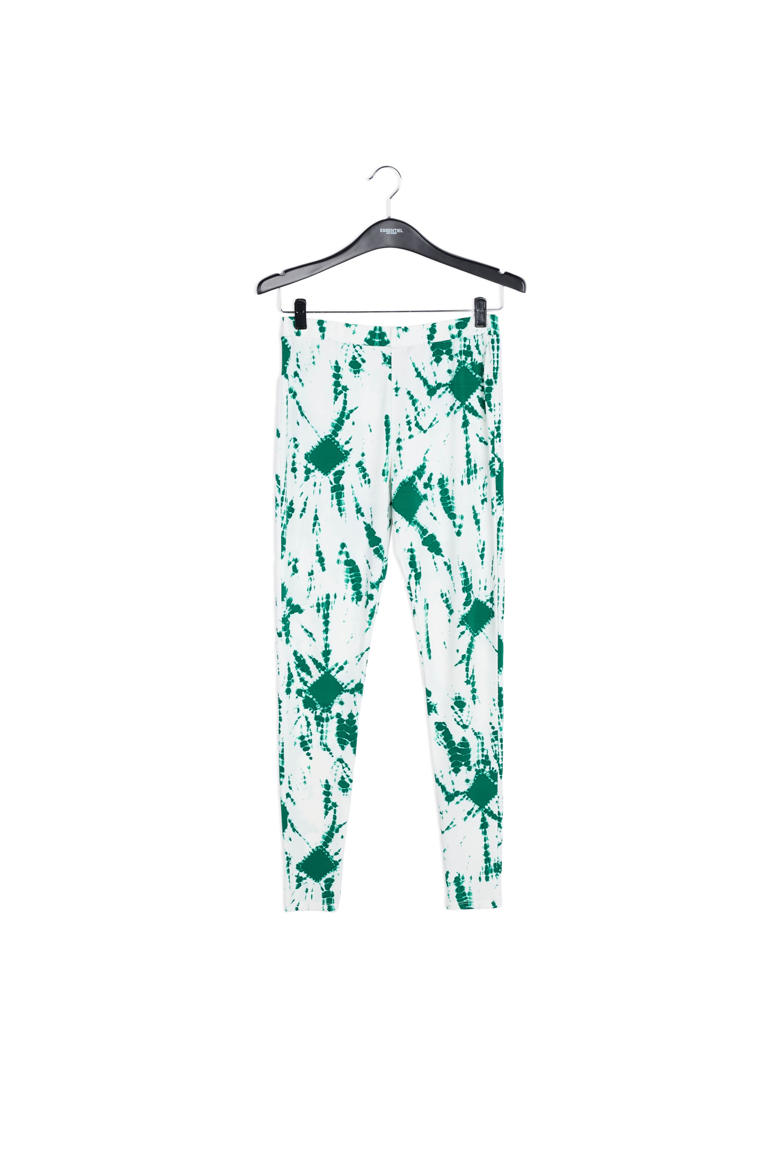 Gebroken witte en groene tie-dyed legging RE—SSENTIEL | Essentiel second hand