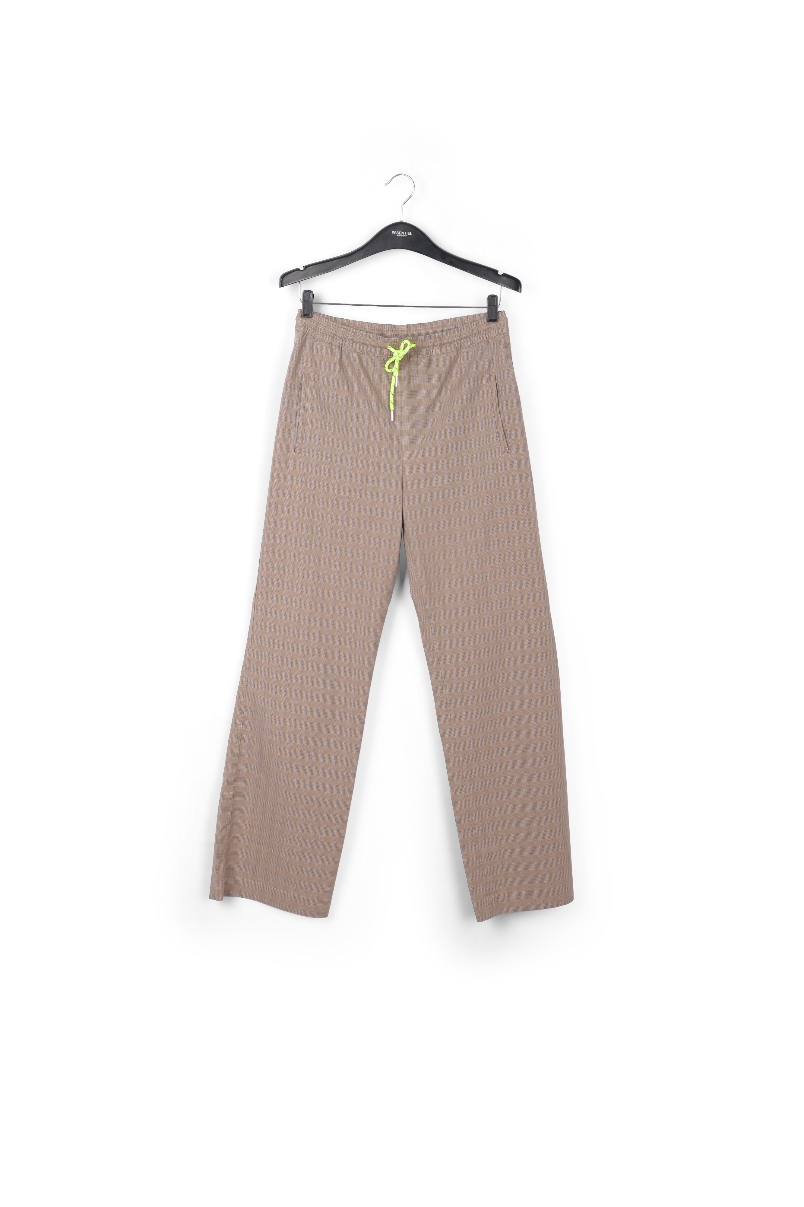 Beige plaid track pants RE—SSENTIEL | Essentiel second hand