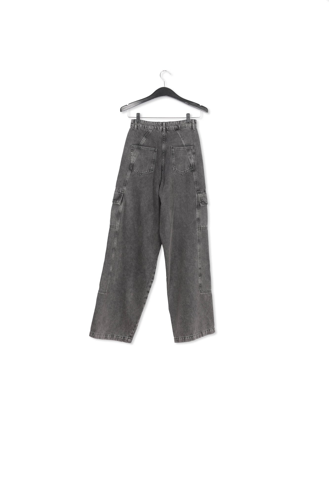 Black wide-leg cargo jeans RE—SSENTIEL | Essentiel second hand