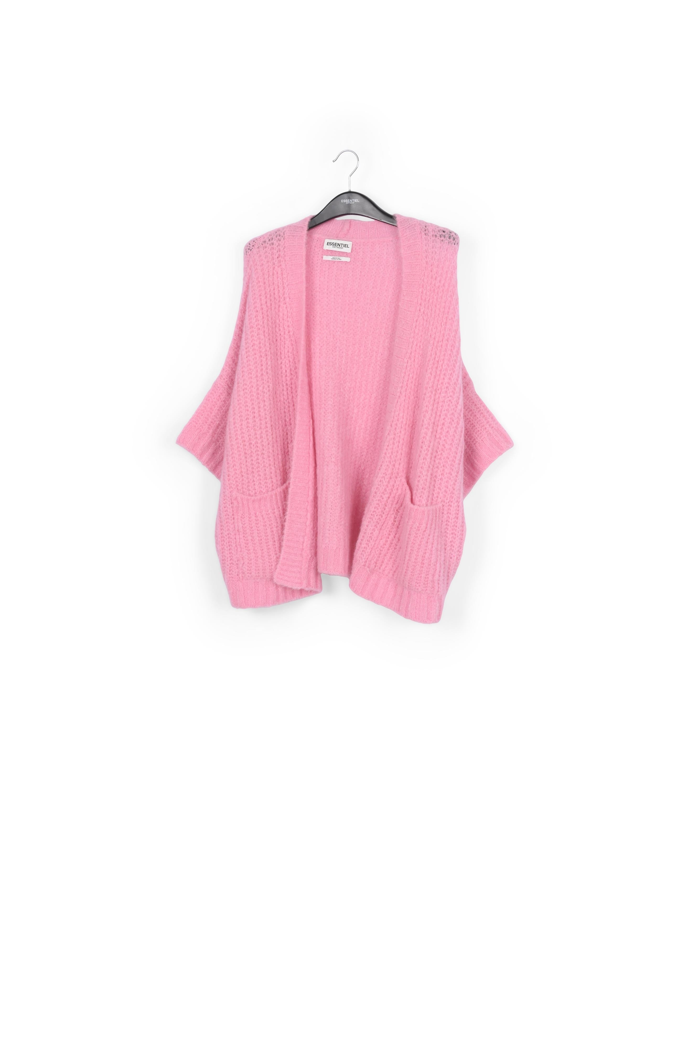 Cardigan rose à coupe boxy RE—SSENTIEL | Essentiel second hand