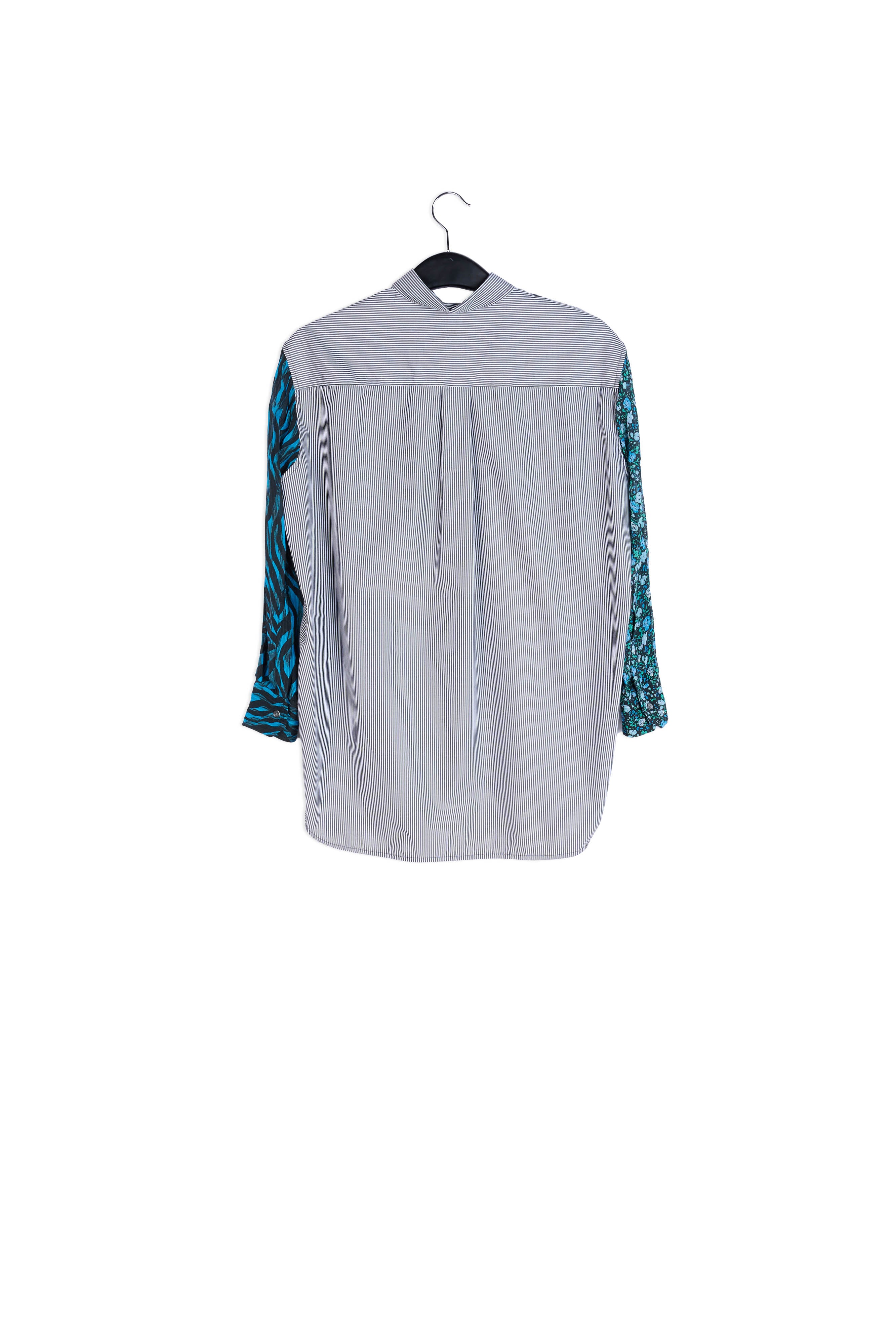 Blue and black multiprint shirt RE—SSENTIEL | Essentiel second hand