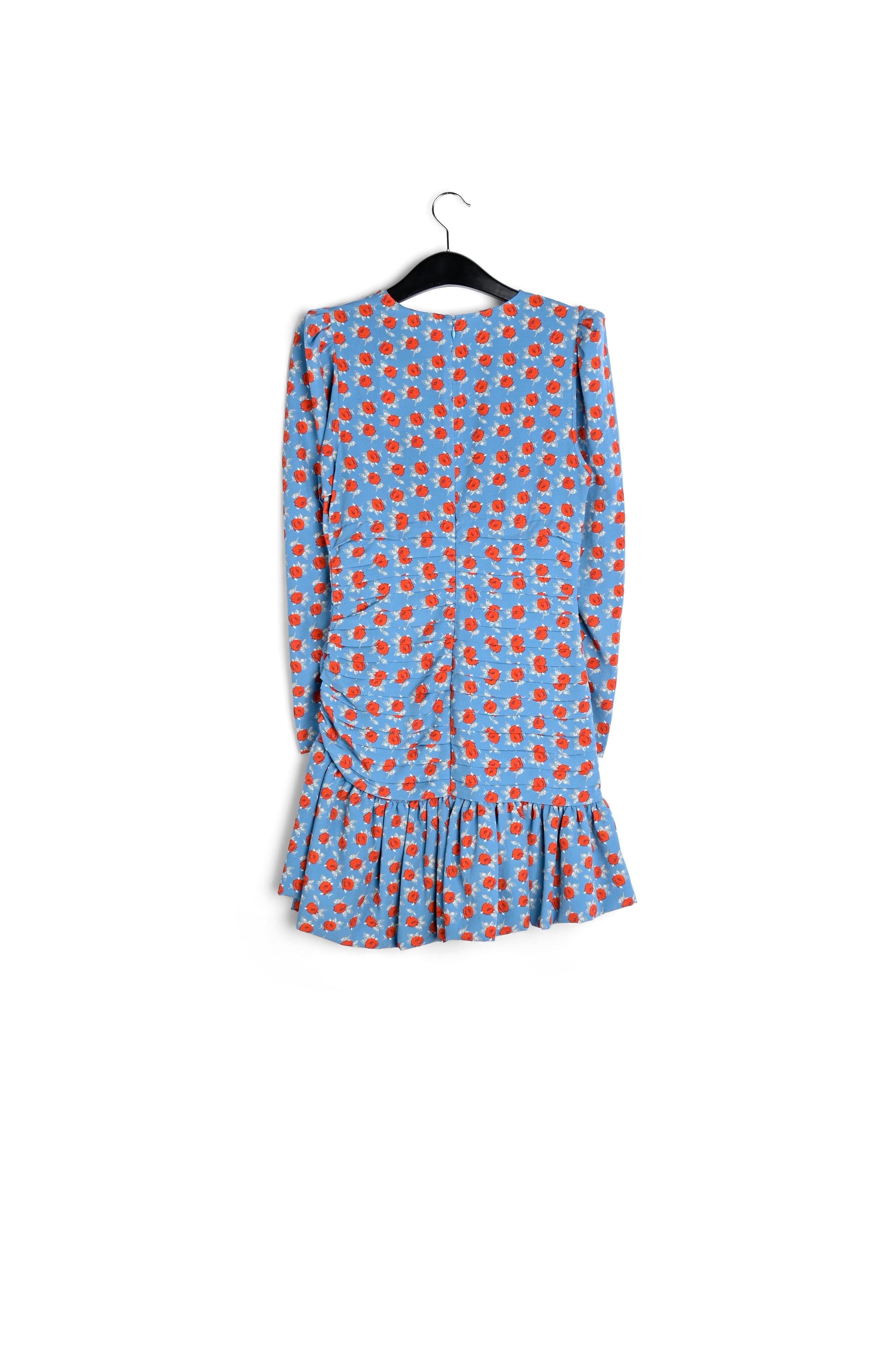 Lichtblauwe mini-jurk met bloemenprint RE—SSENTIEL | Essentiel second hand