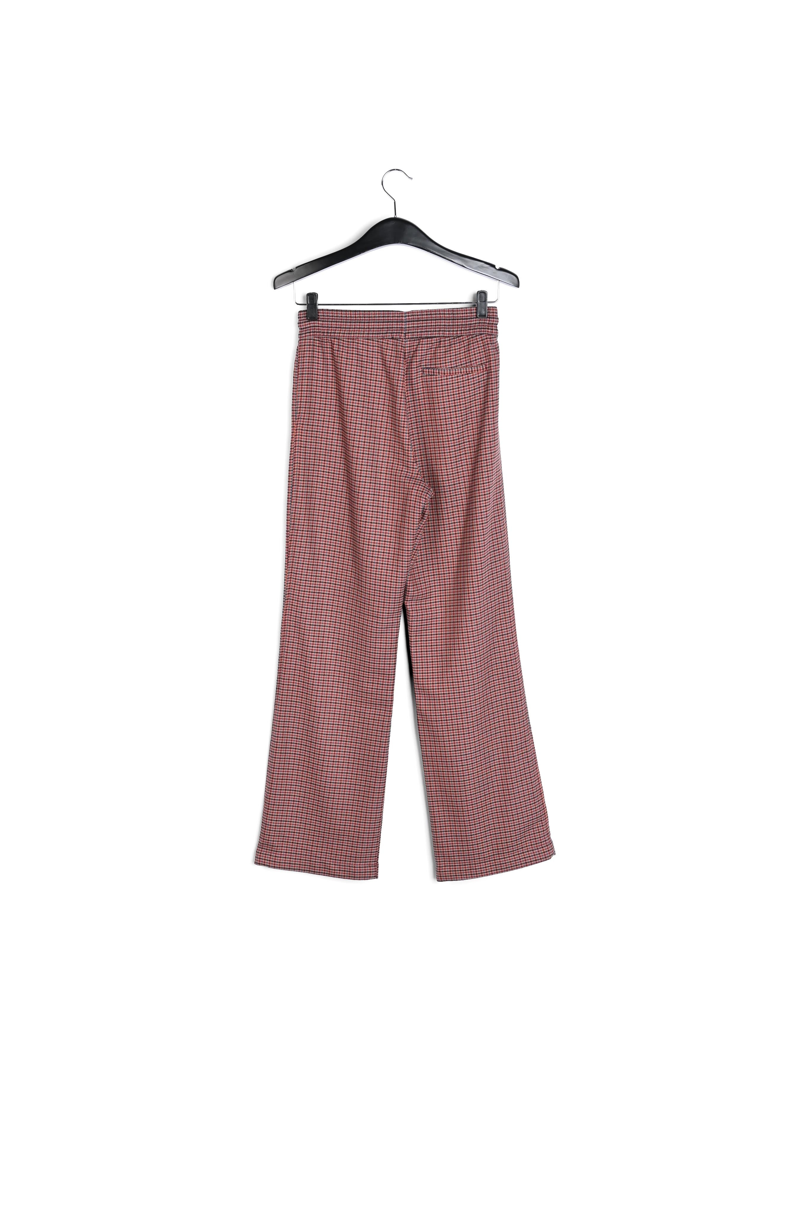 Pantalon brun en pied-de-poule RE—SSENTIEL | Essentiel second hand