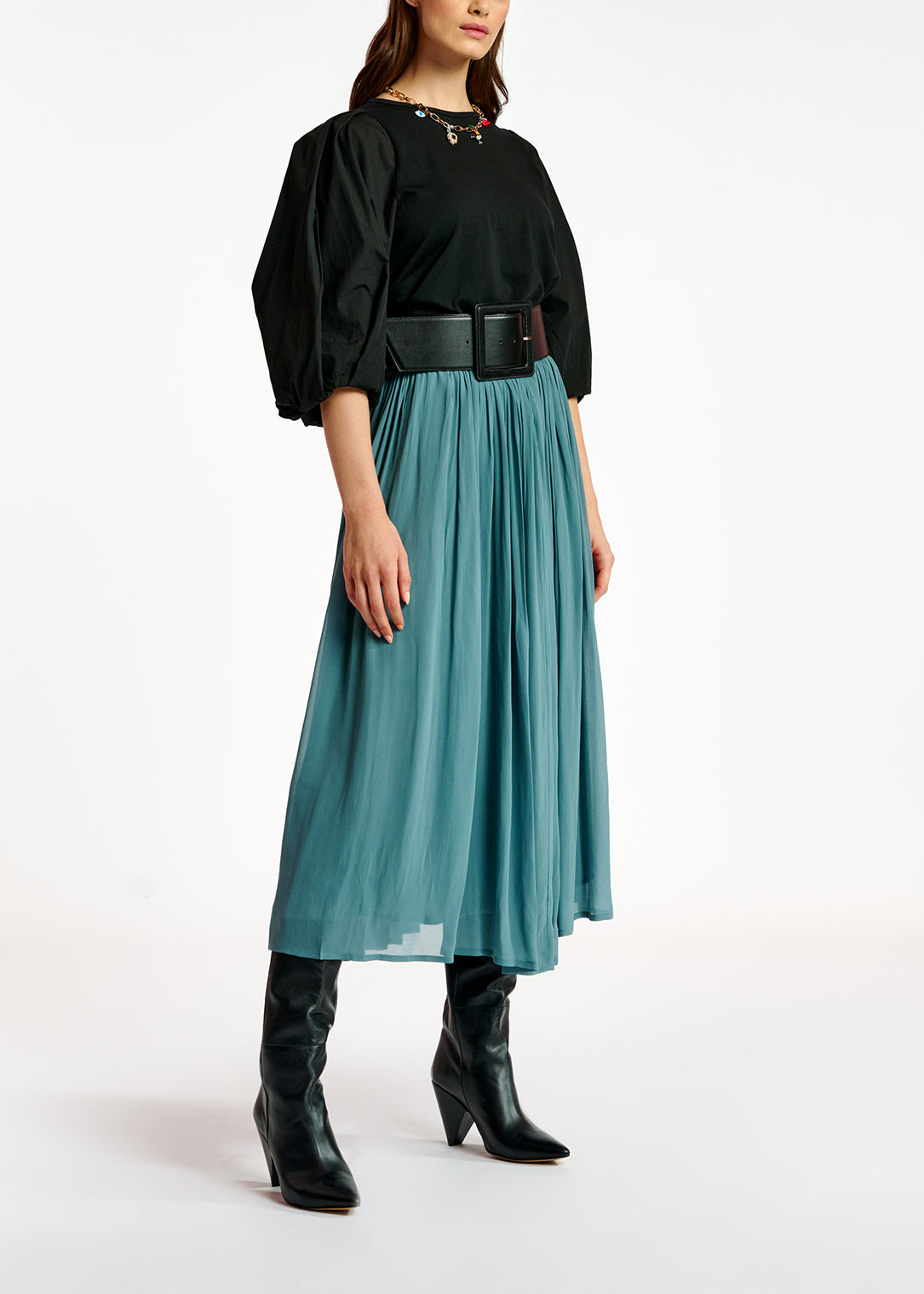 Jupe maxi bleue RE—SSENTIEL | Essentiel second hand