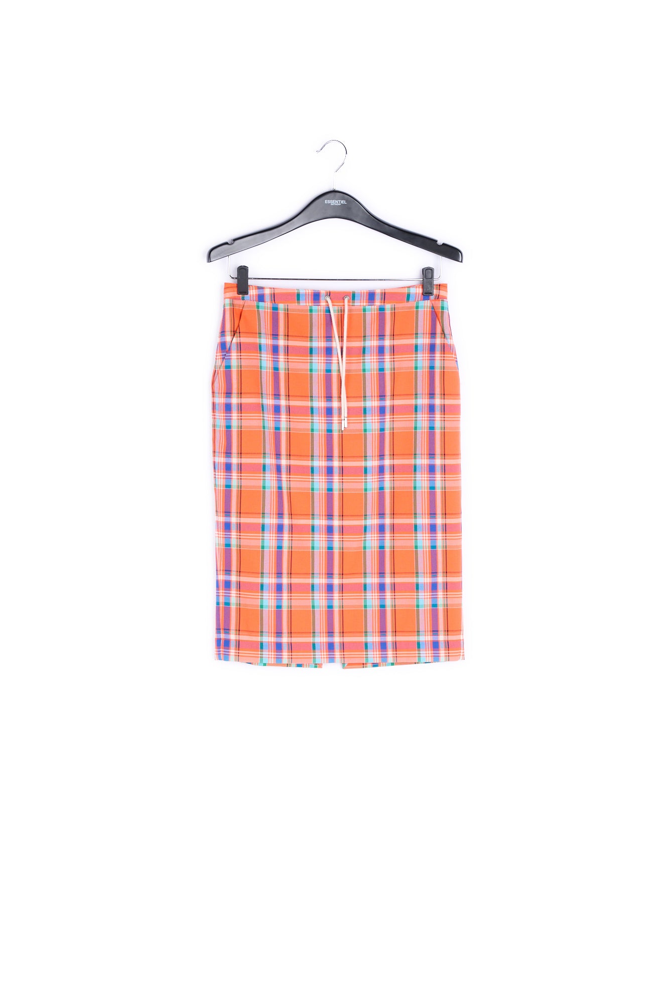 Orange plaid straight skirt RE—SSENTIEL | Essentiel second hand
