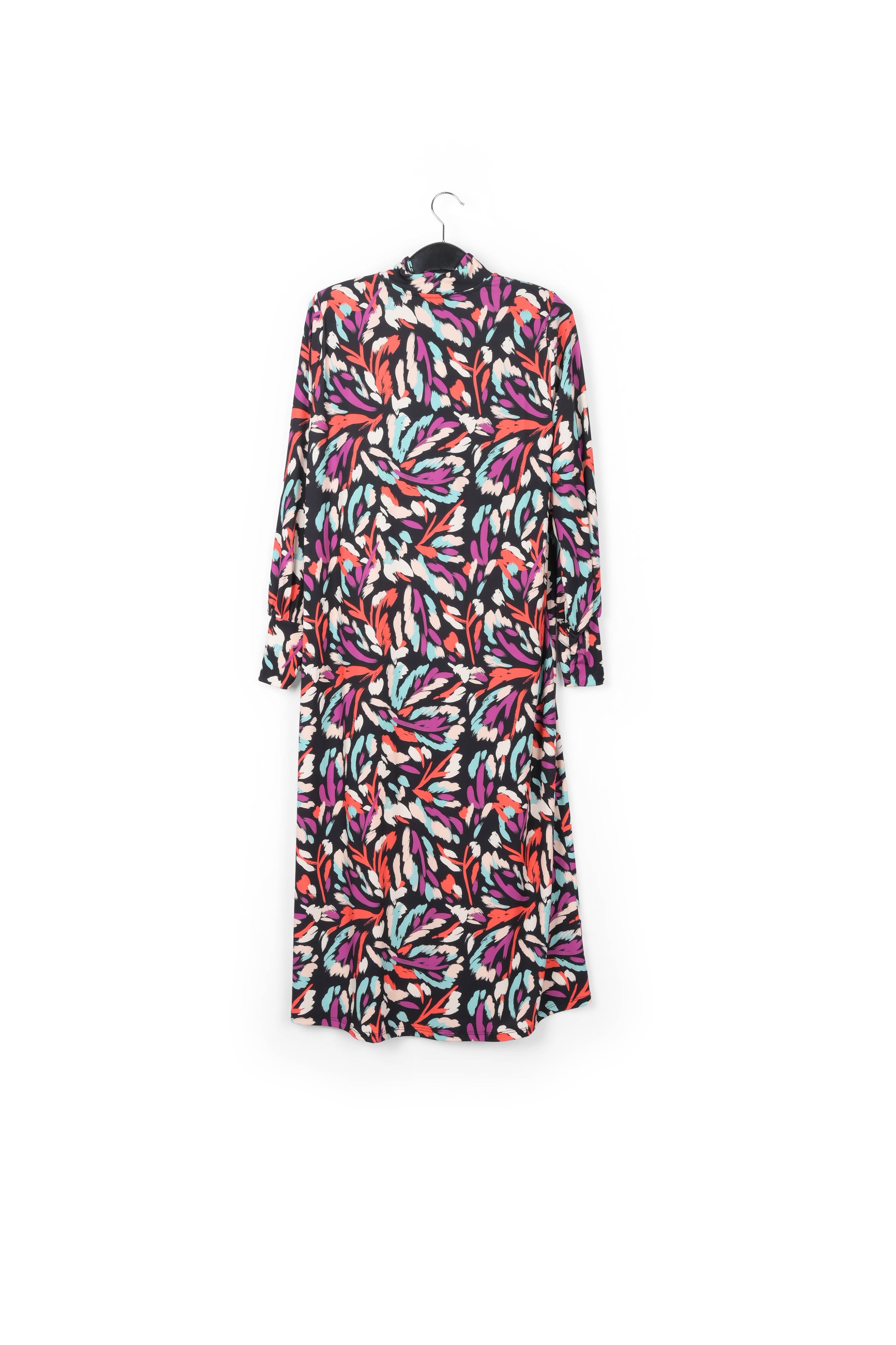 Robe midi en jersey noire, rouge corail et pourpre RE—SSENTIEL | Essentiel second hand