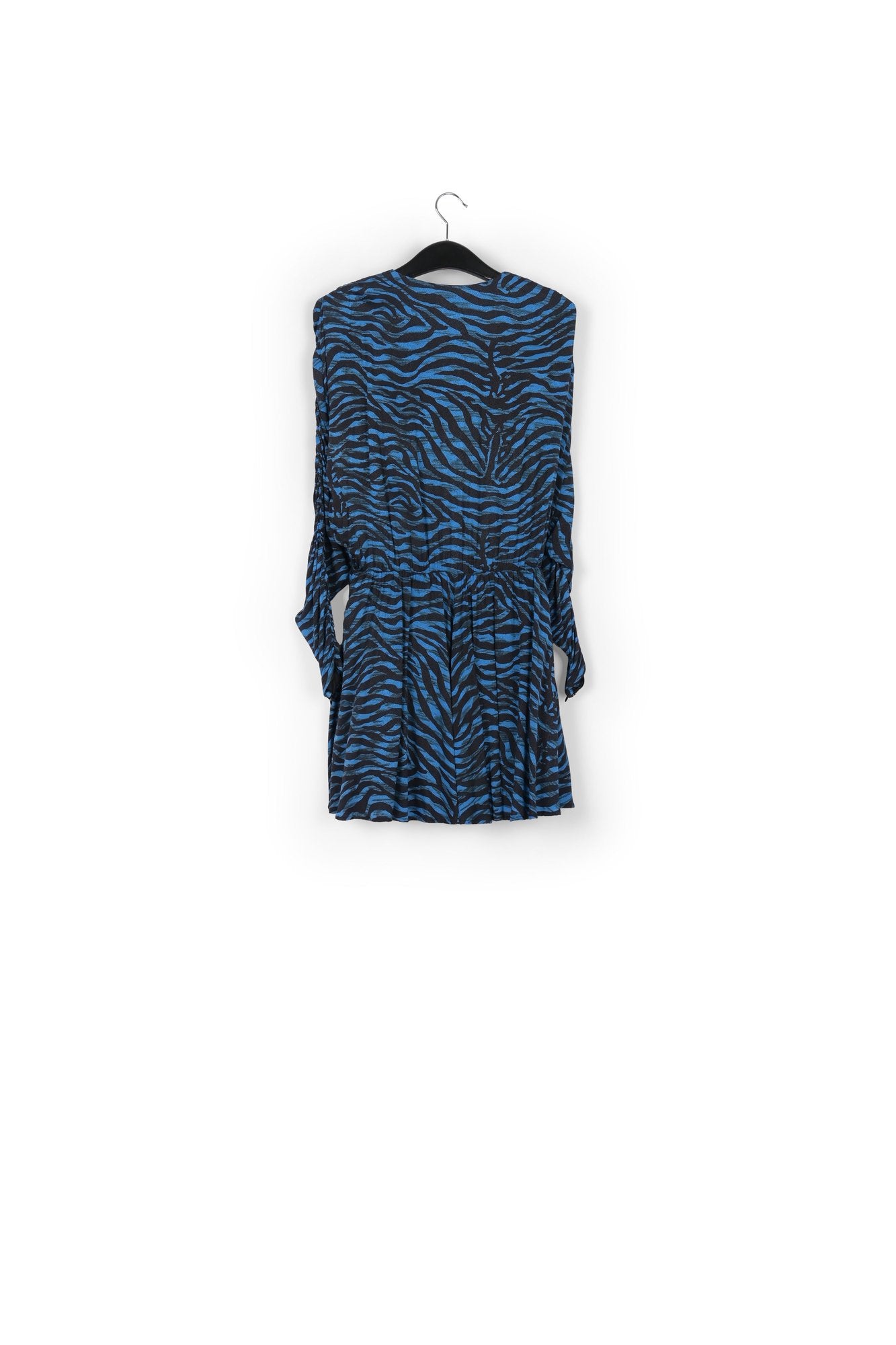Turquoise and black zebra print mini dress RE—SSENTIEL | Essentiel second hand