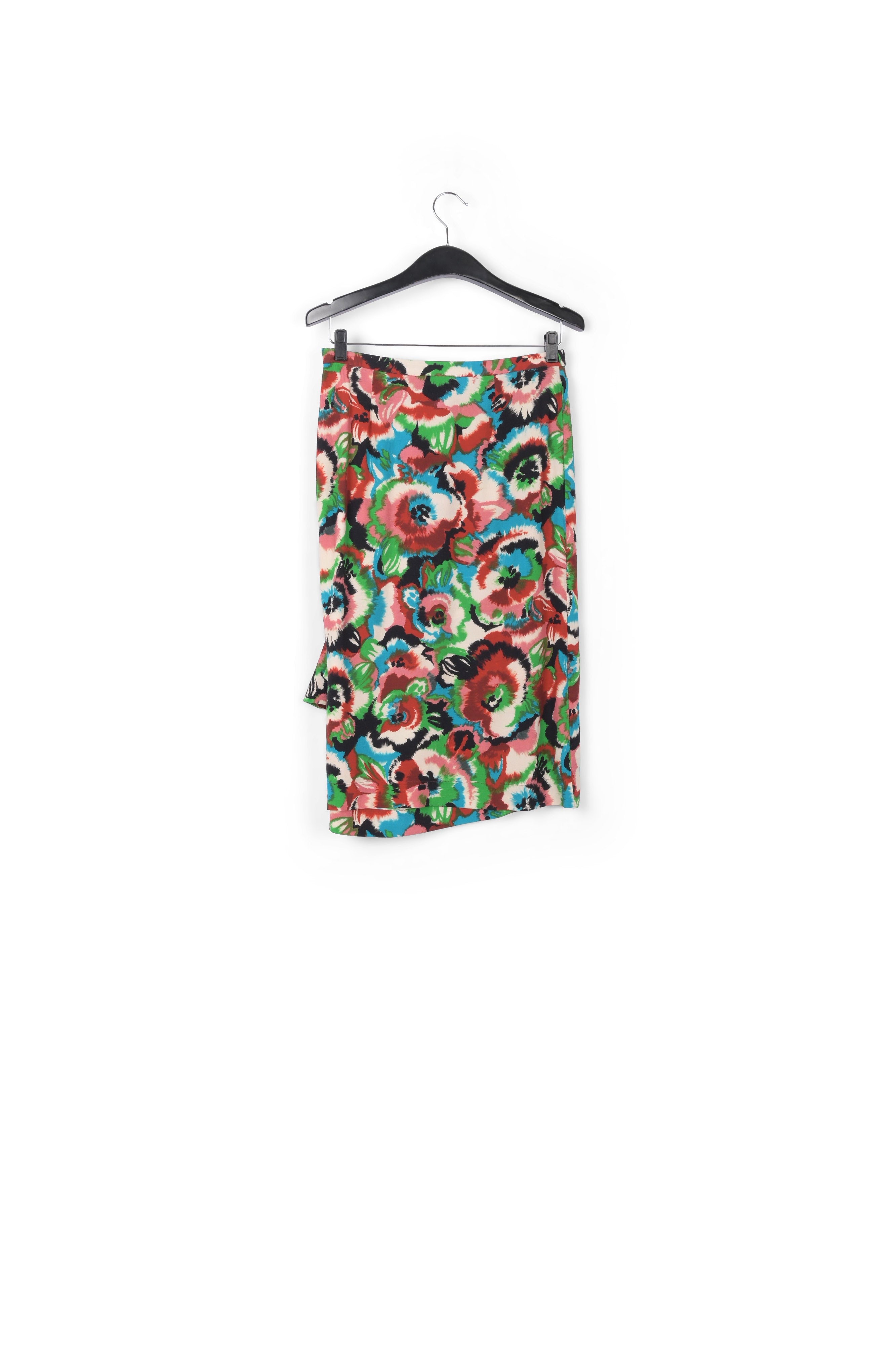 Multicolor floral printed midi skirt RE—SSENTIEL | Essentiel second hand