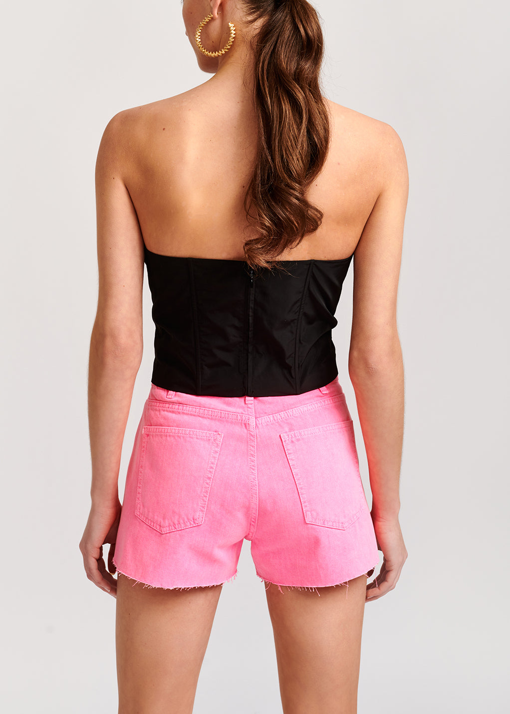 Black bustier top with oversized bow RE—SSENTIEL | Essentiel second hand