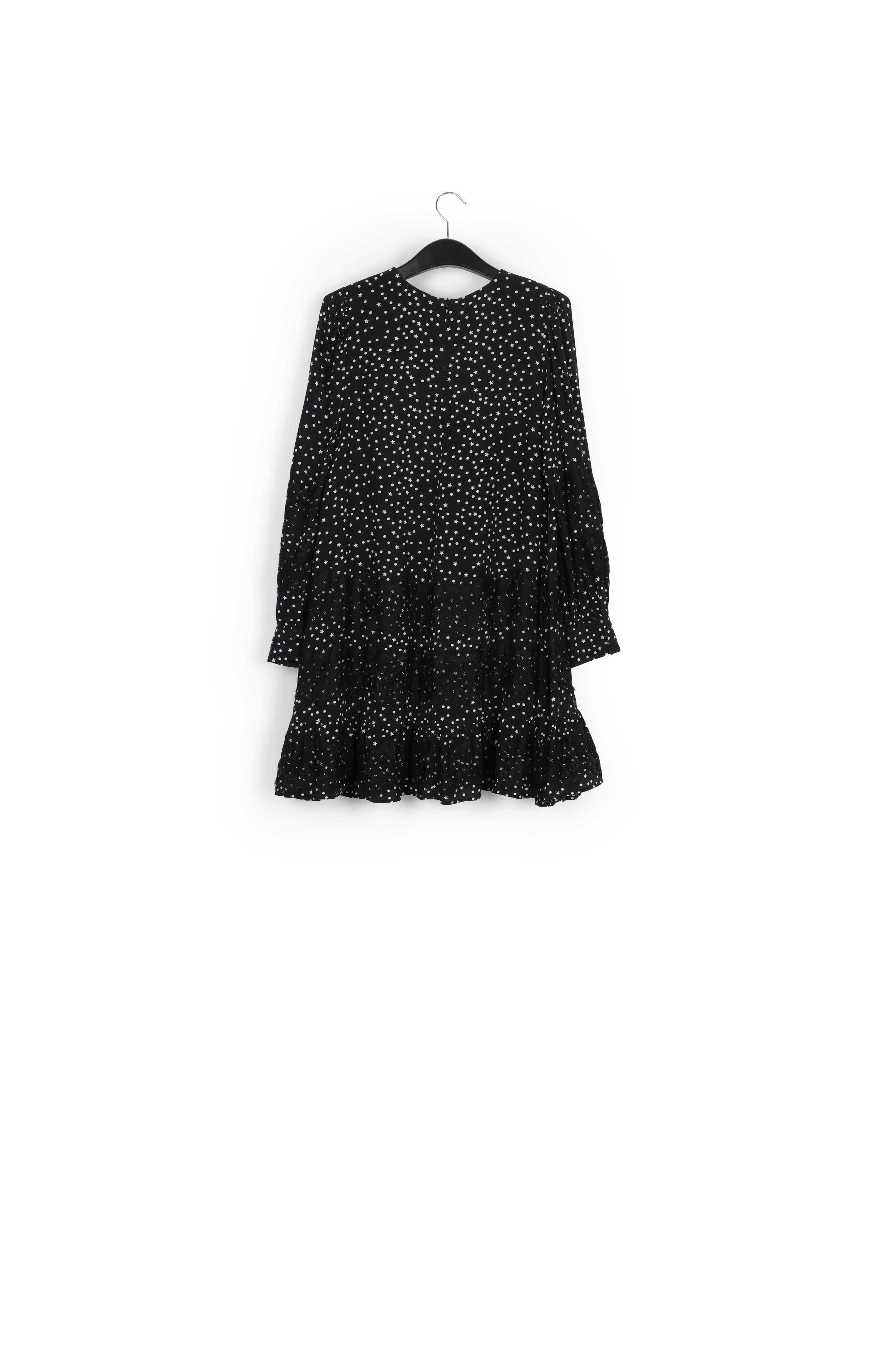 Black lace-trimmed mini dress RE—SSENTIEL | Essentiel second hand