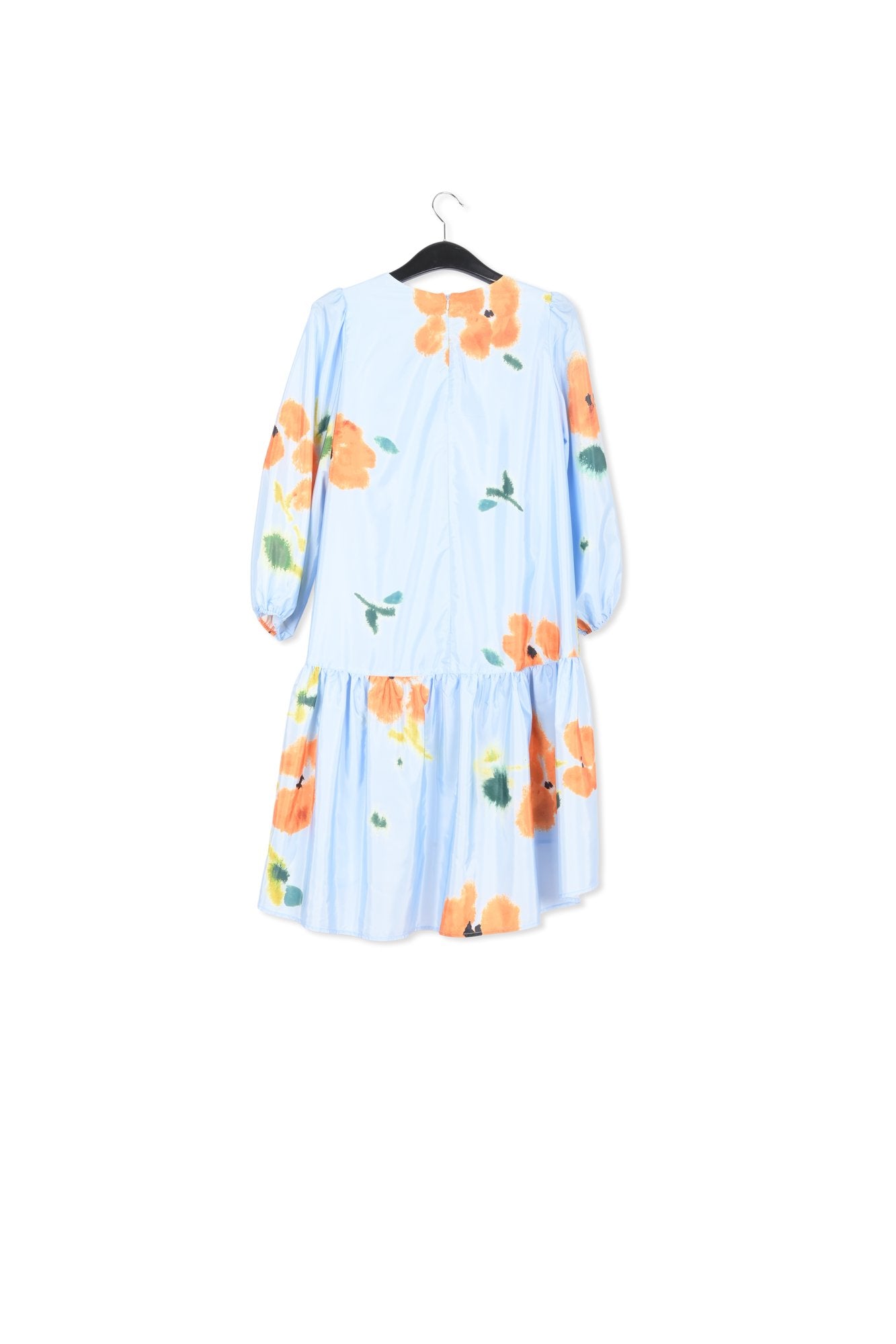 Blue floral print oversized mini dress RE—SSENTIEL | Essentiel second hand