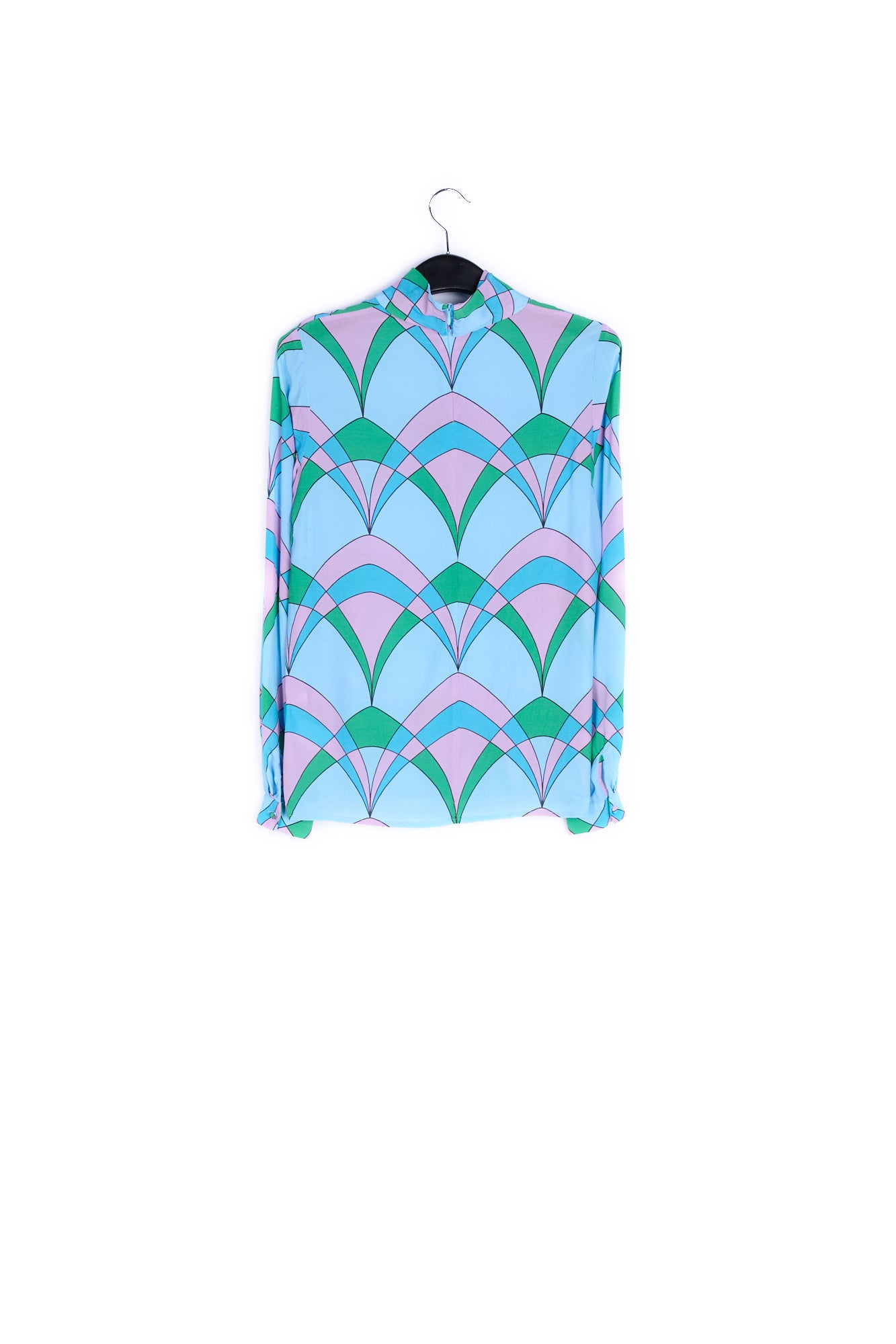 Light blue graphic print blouse RE—SSENTIEL | Essentiel second hand
