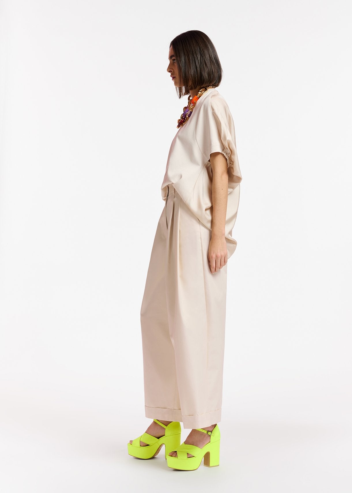 Off-white wide-leg pants RE—SSENTIEL | Essentiel second hand