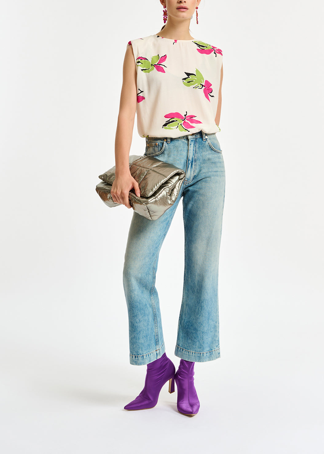 Blauwe jeans met hoge taille RE—SSENTIEL | Essentiel second hand