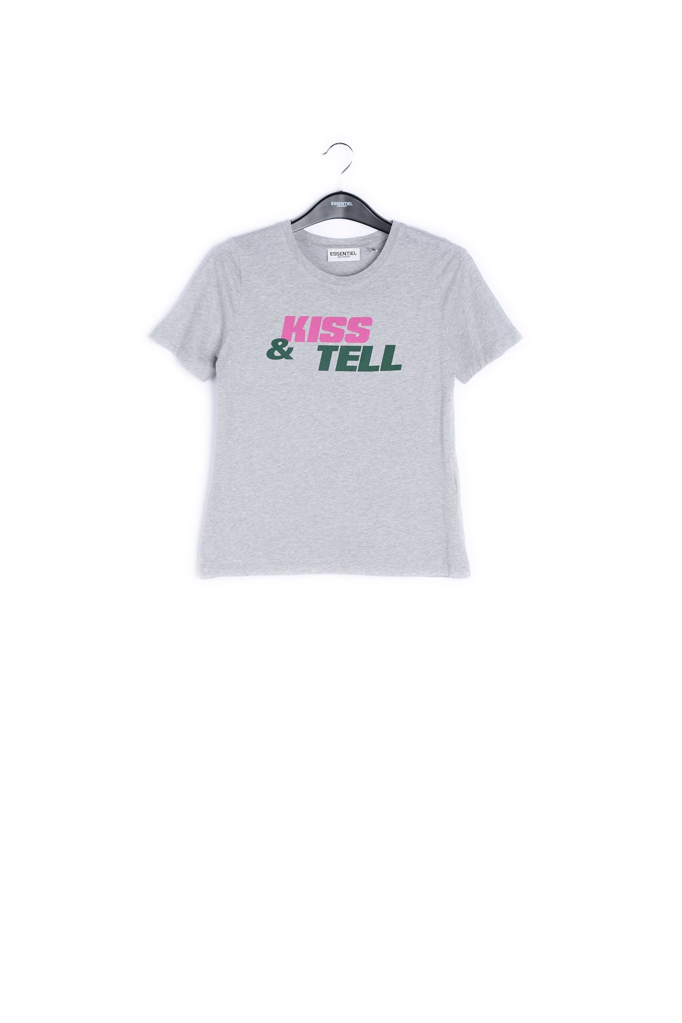 Light grey printed cotton T-shirt RE—SSENTIEL | Essentiel second hand