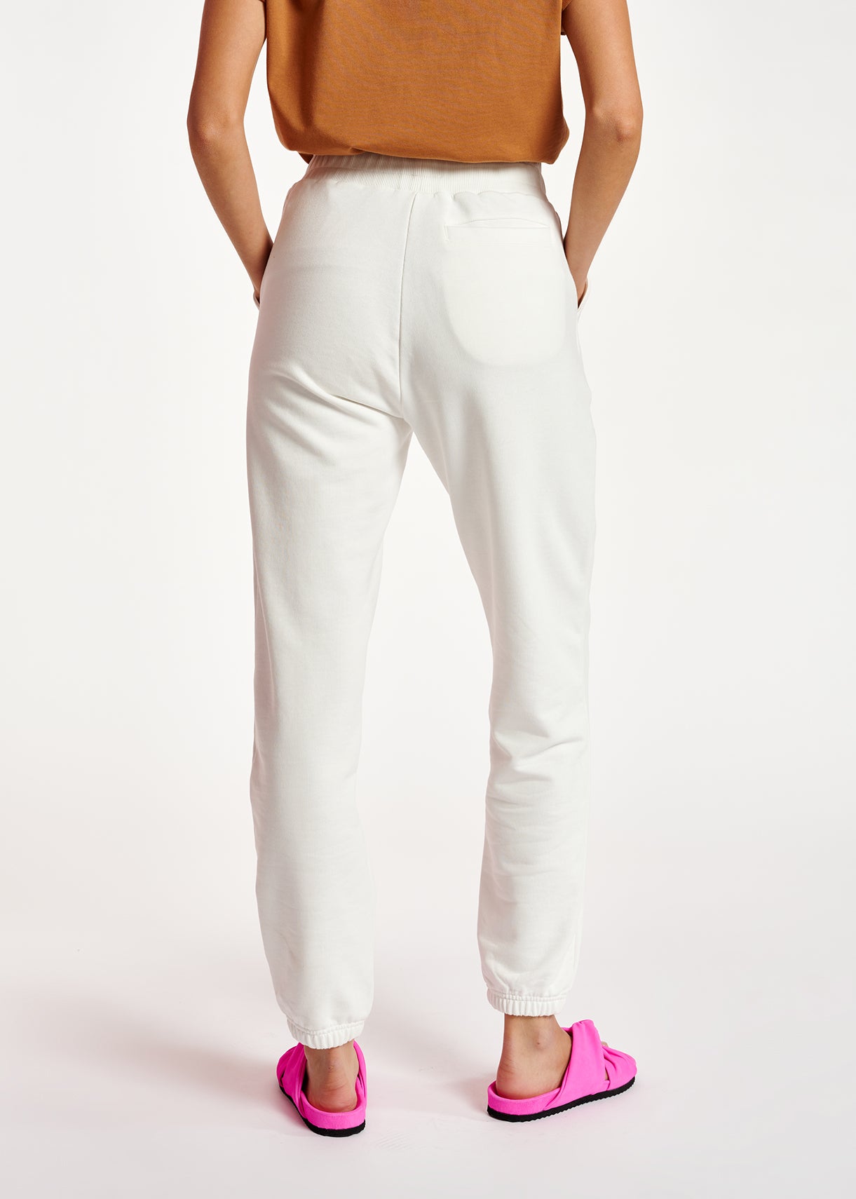 Off-white organic cotton-jersey sweatpants RE—SSENTIEL | Essentiel second hand