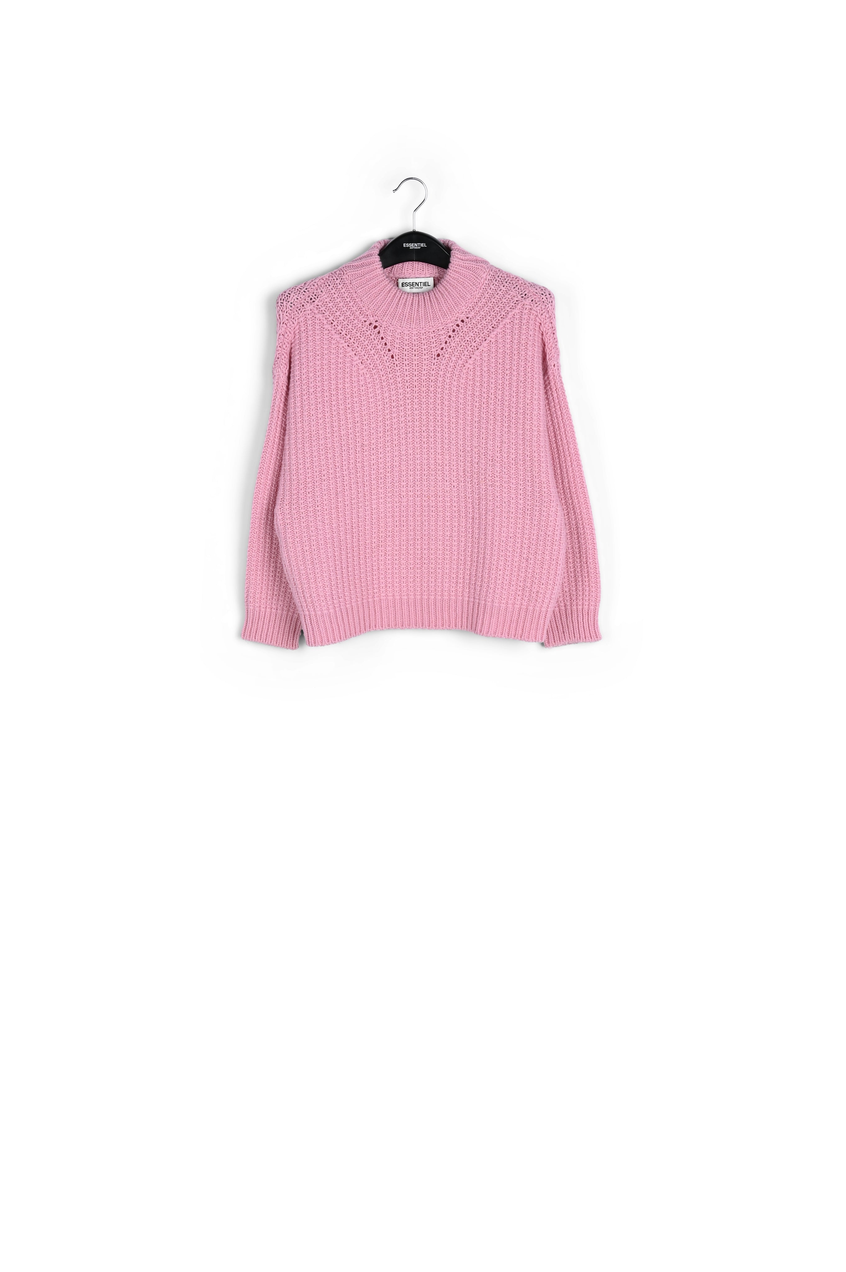 Pink knitted boxy sweater RE—SSENTIEL | Essentiel second hand