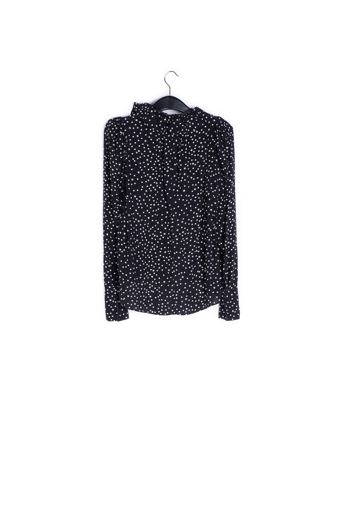 Black polka dot top RE—SSENTIEL | Essentiel second hand