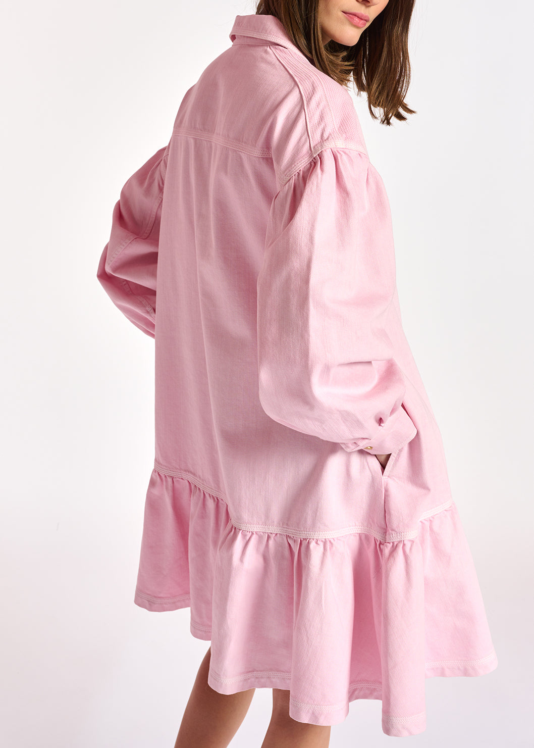 Light pink denim mini dress RE—SSENTIEL | Essentiel second hand