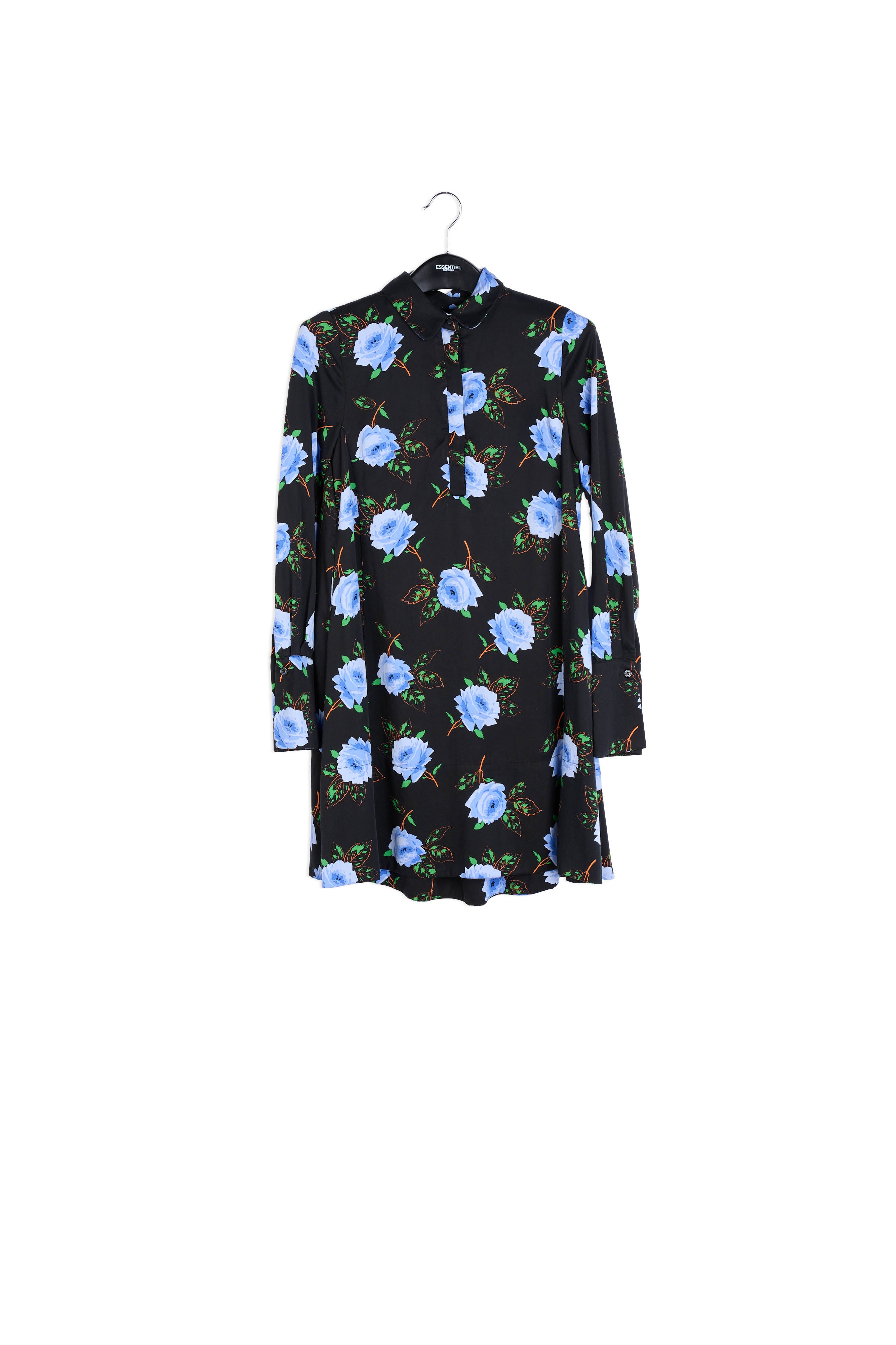 A-line dress with dark floral print RE—SSENTIEL | Essentiel second hand