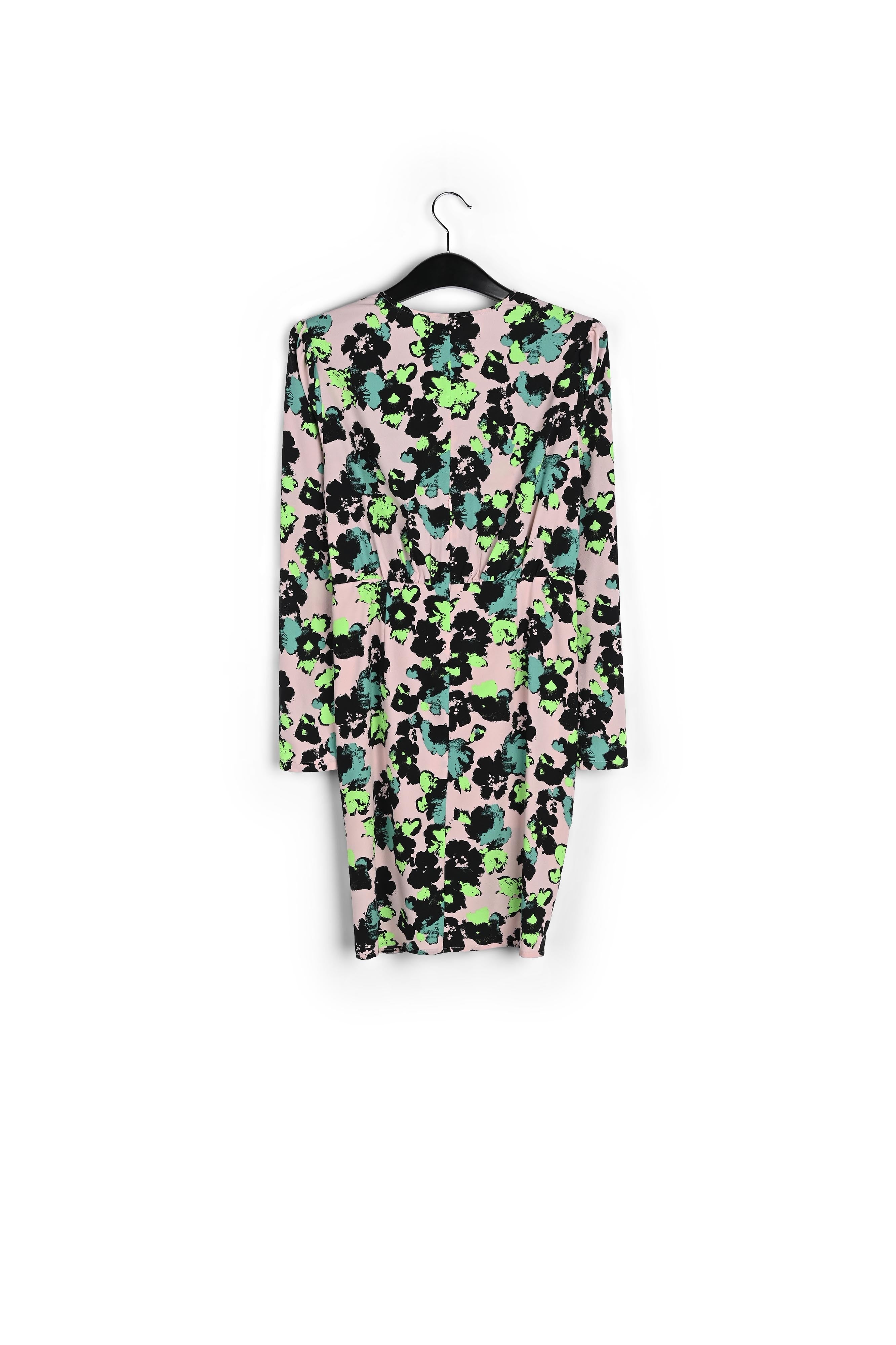 Roze mini-wikkeljurk met bloemenprint RE—SSENTIEL | Essentiel second hand