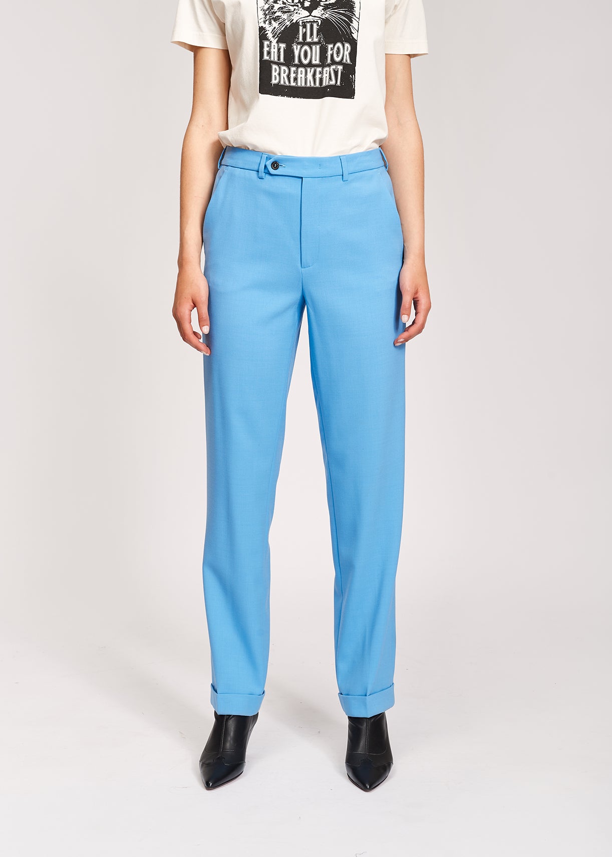 Pantalon classique bleu clair RE—SSENTIEL | Essentiel second hand